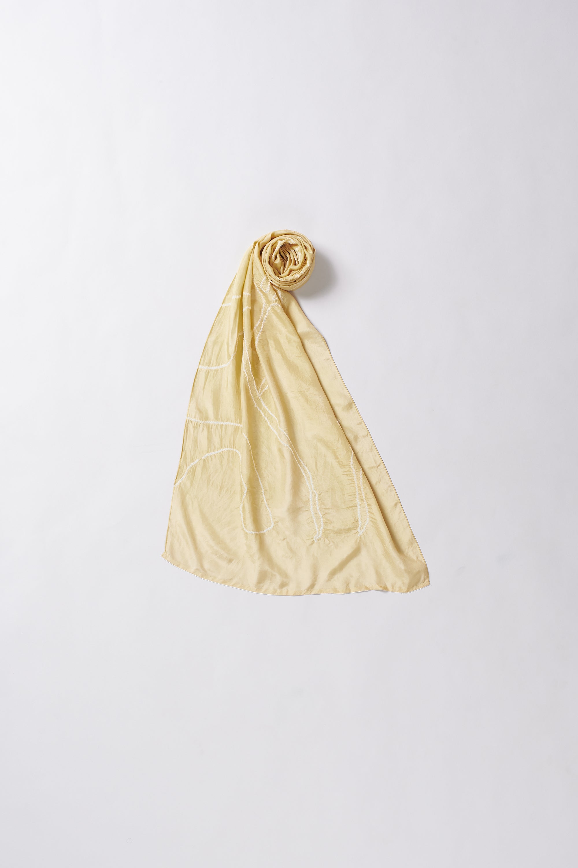 OCHRE YELLOW SILK WITH BANDHANI SCARF
