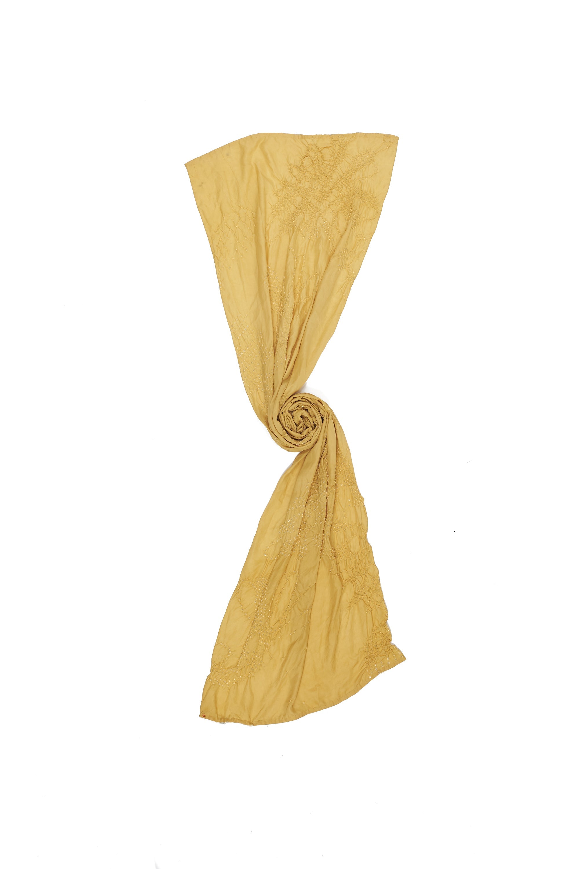 SILK SCARF IN OCHER YELLOW