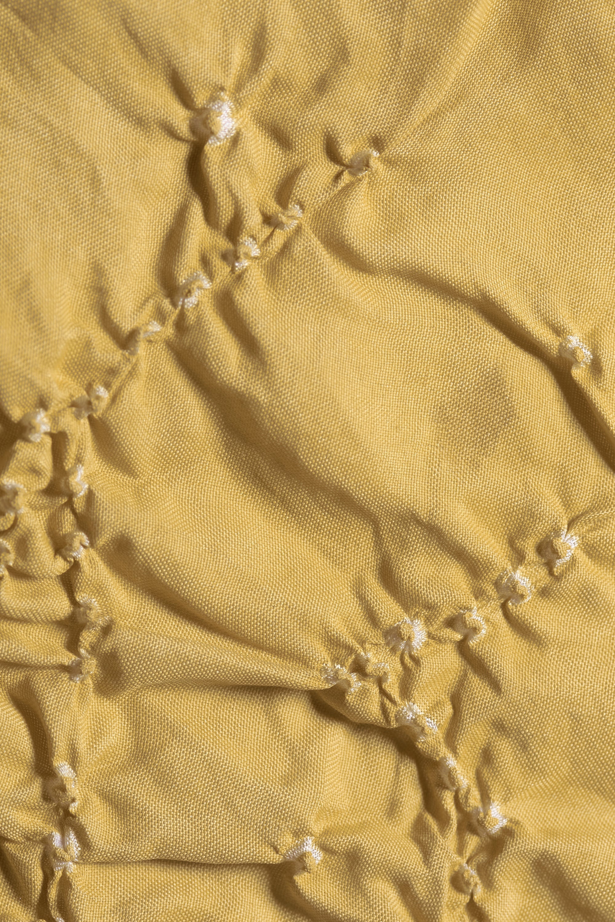 OCHRE YELLOW SILK WITH BANDHANI SCARF
