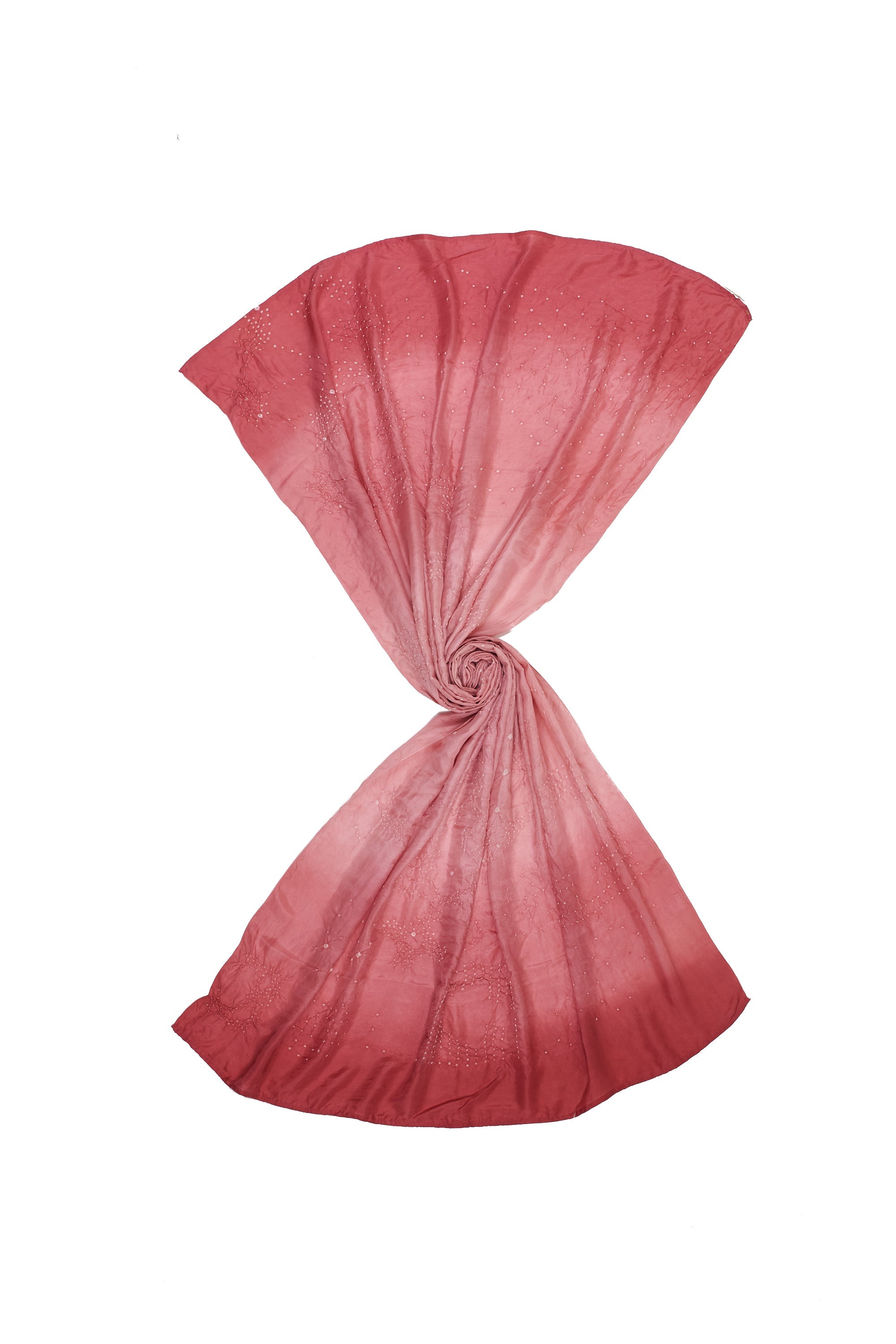 LIGHT PINK SHAWL WITH BANDHANI
