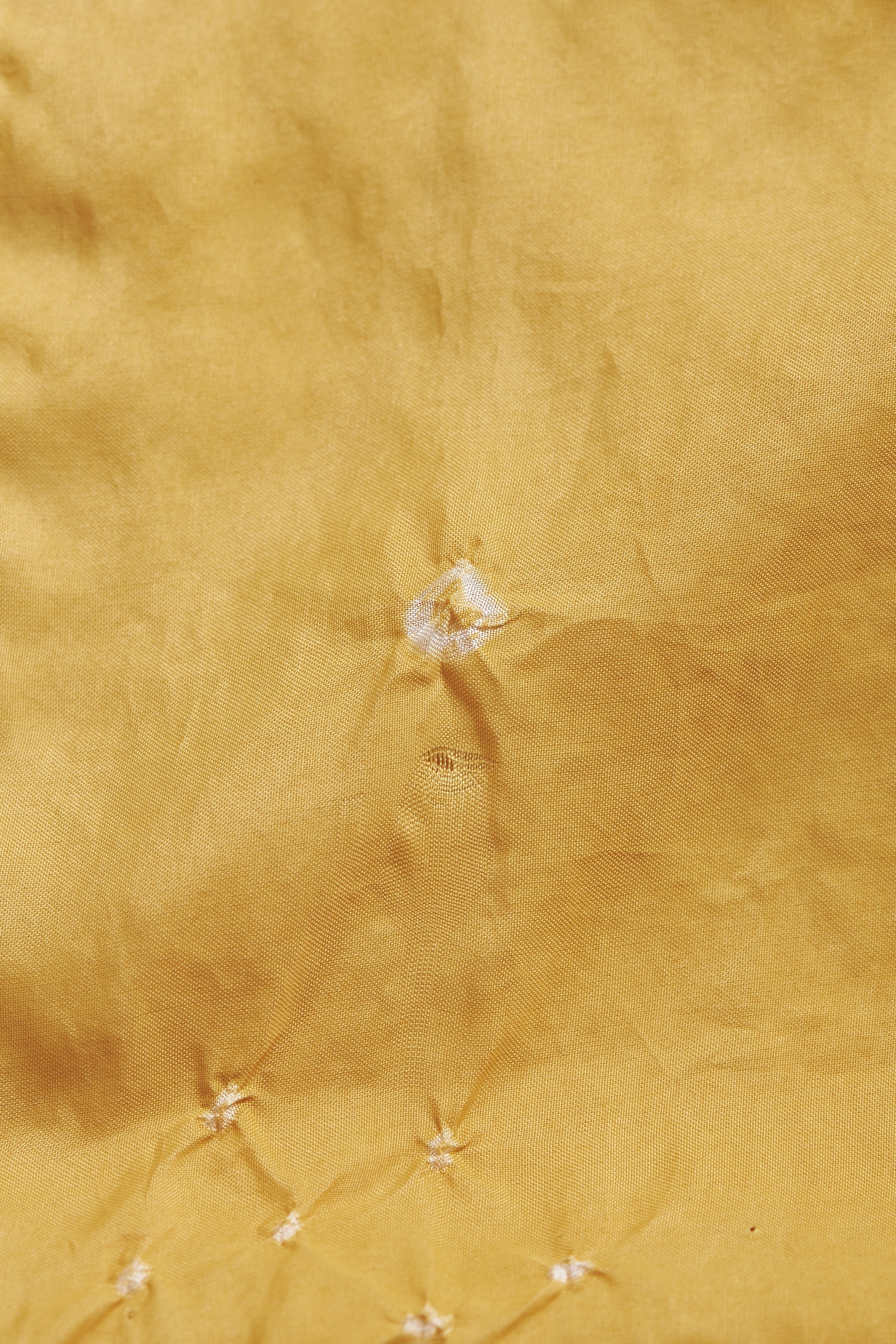 OCHRE YELLOW SILK WITH BANDHANI SCARF