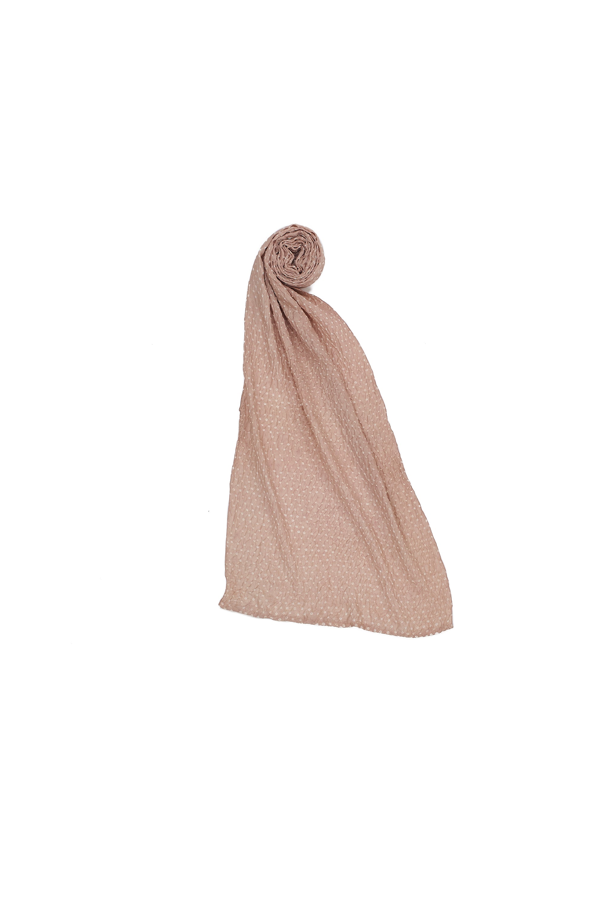 VINTAGE PINK COLOUR BANDHANI SILK SCARF