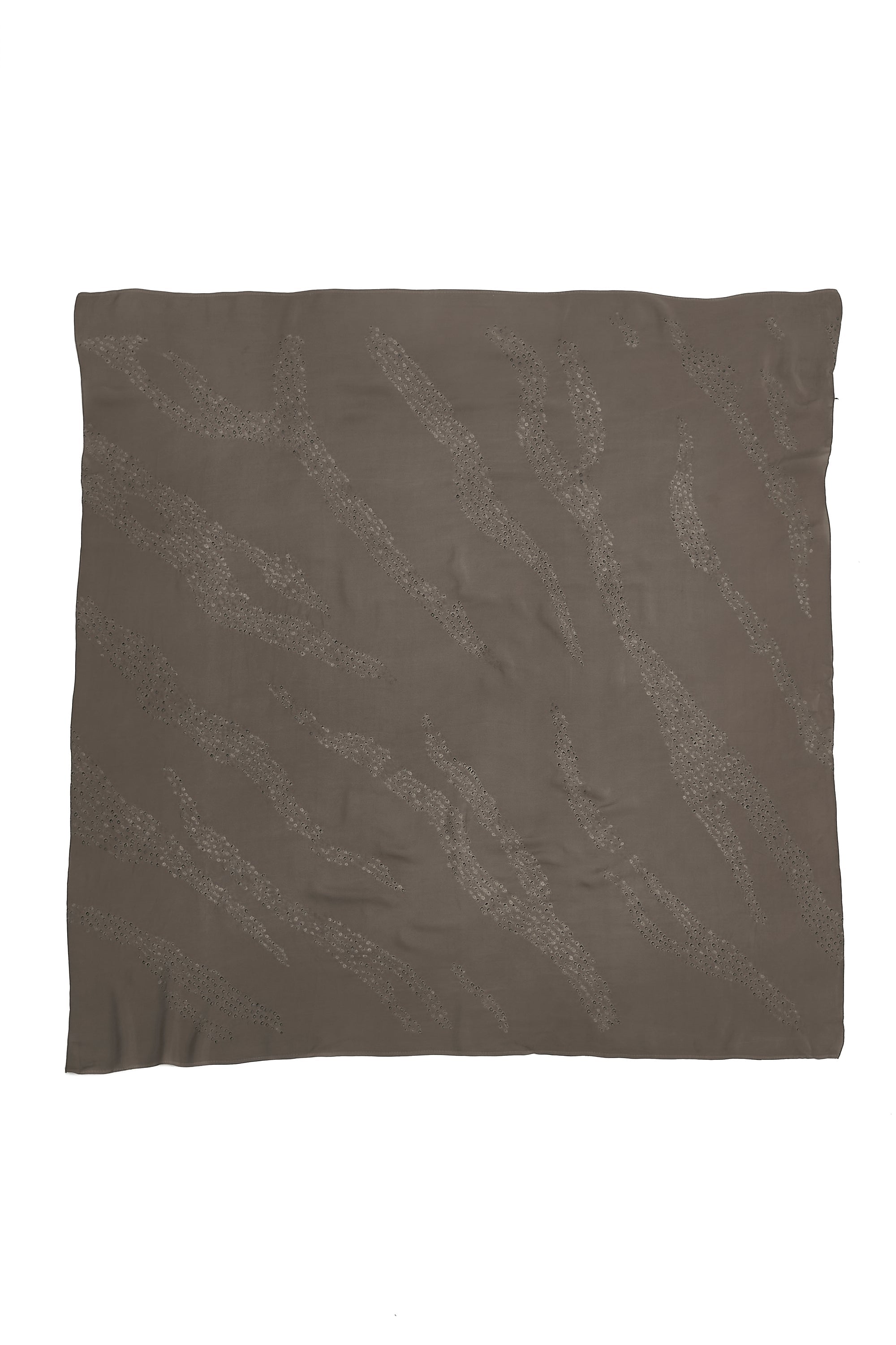 Dark gray textured fabric square