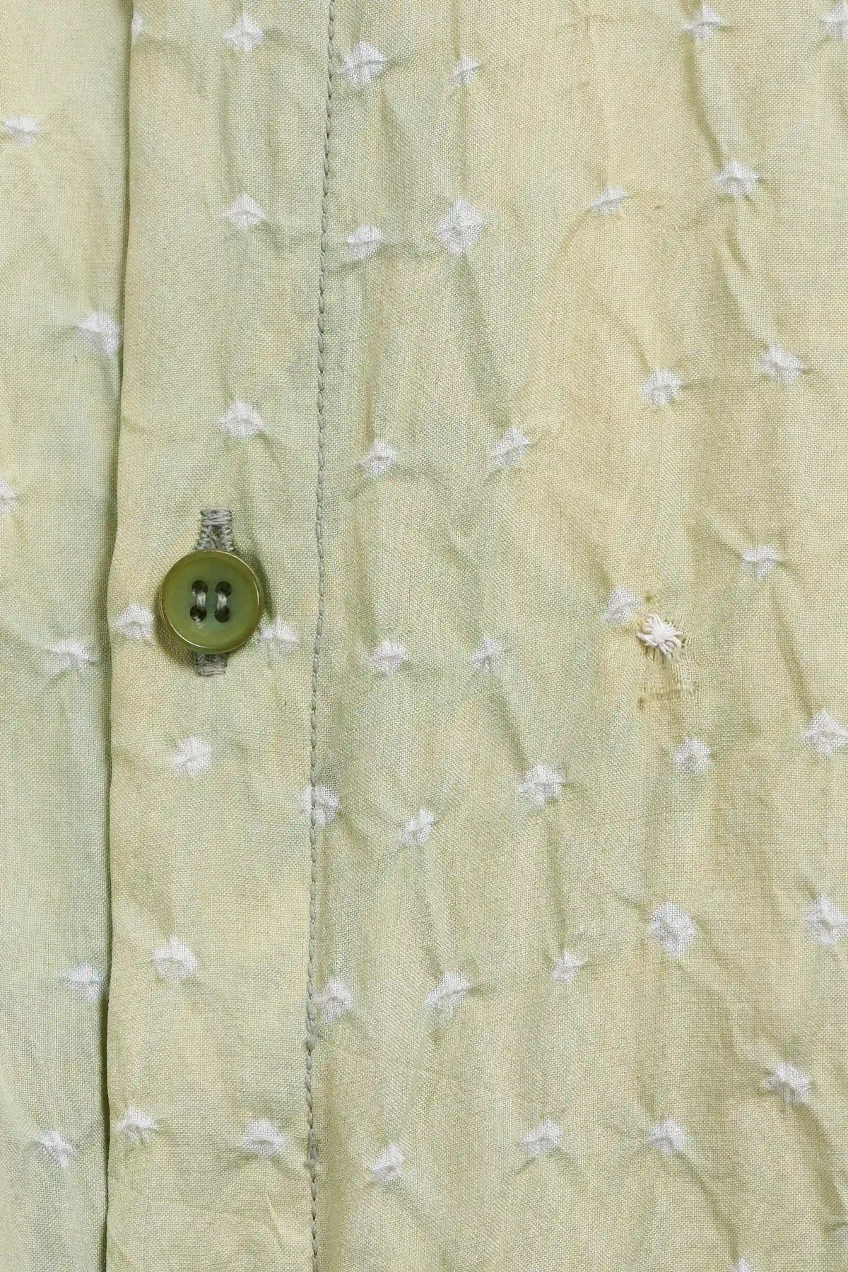 Silk Bandhani Unisex Shirt in Mint Green