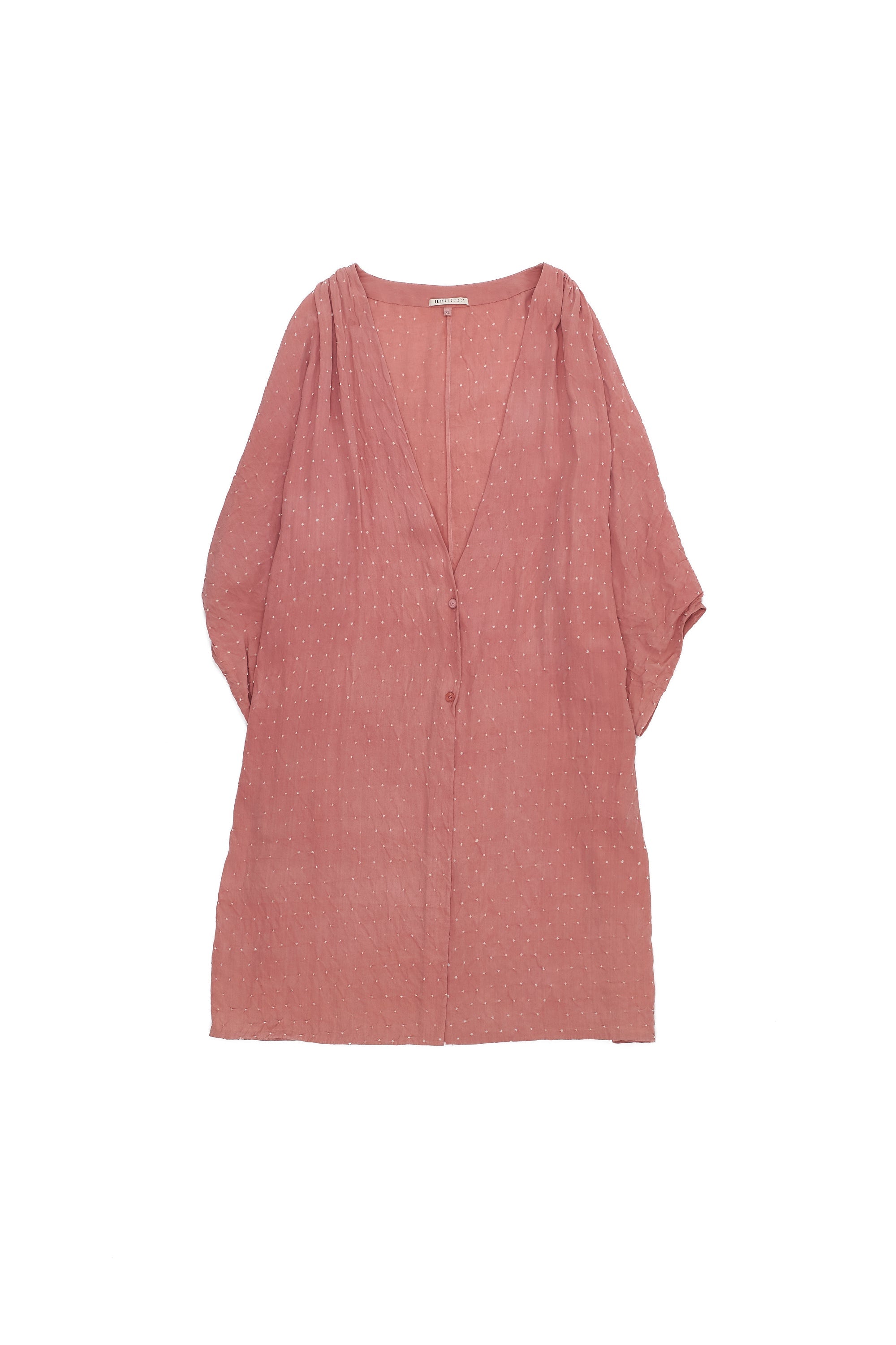 Chalk Pink Silk Bandhani Dress