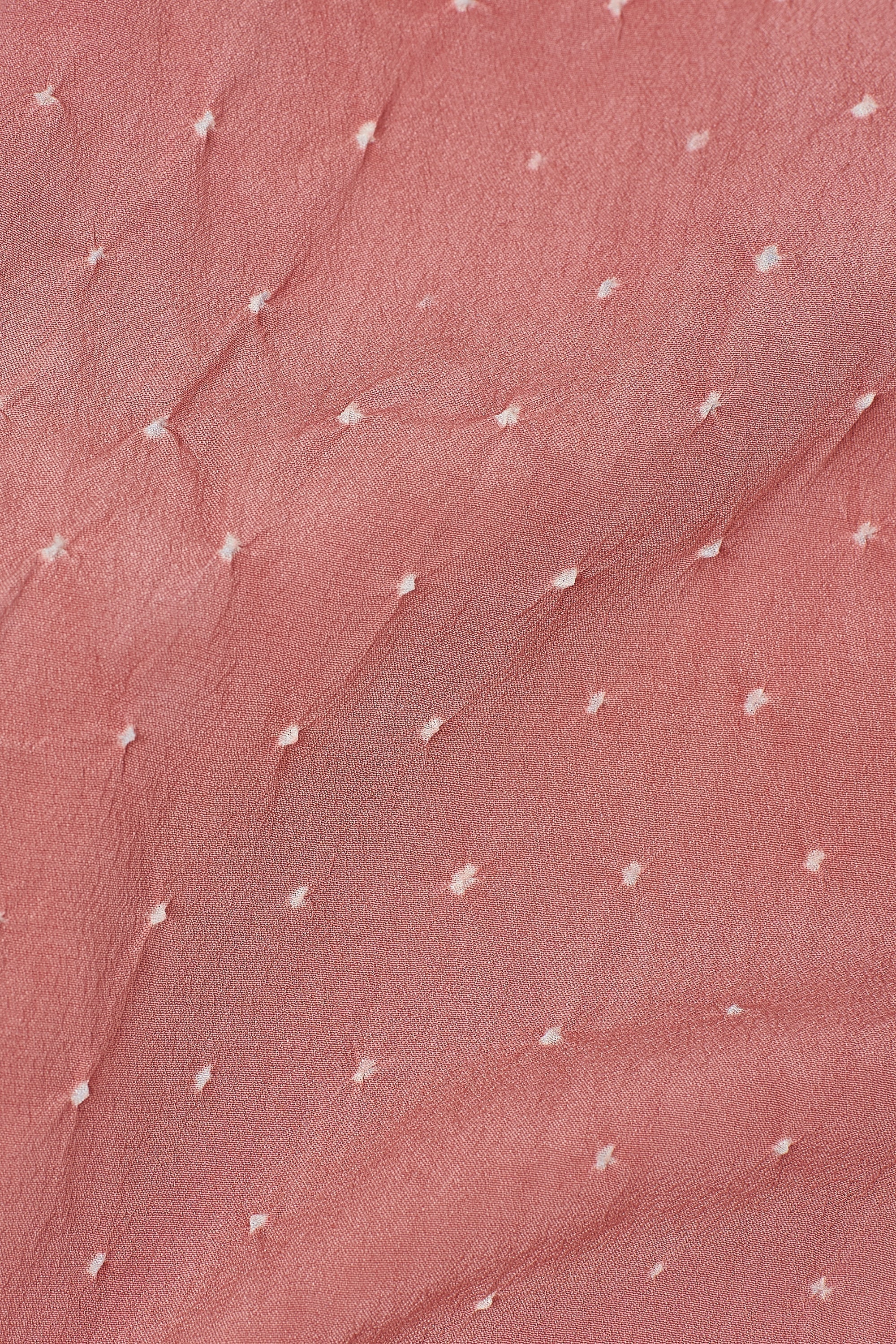 CHALK PINK SILK BANDHANI DRESS