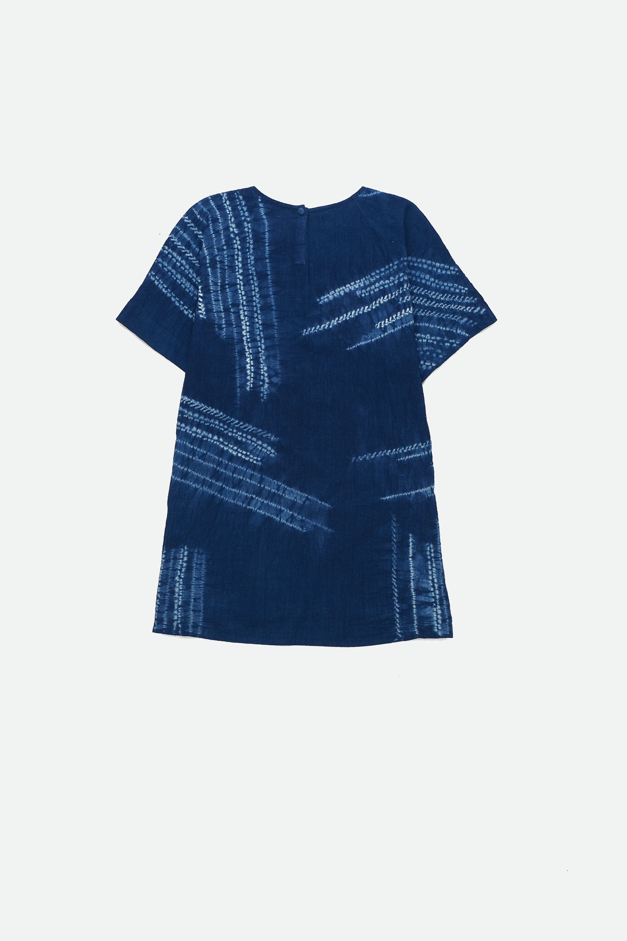 HANDCRAFTED SUMMER TOP DYED IN NATURAL INDIGO