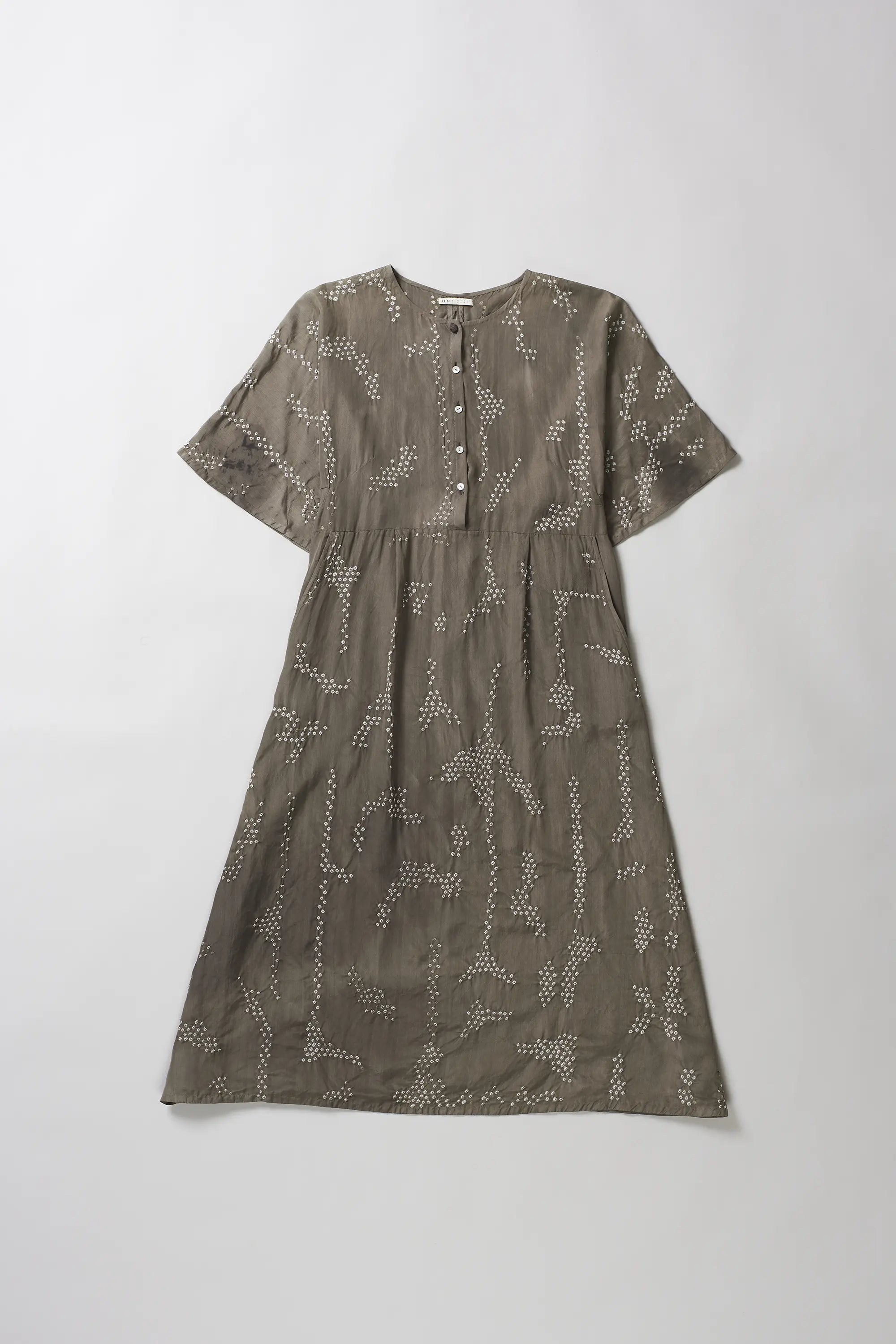 Charcoal Bandhani Dress