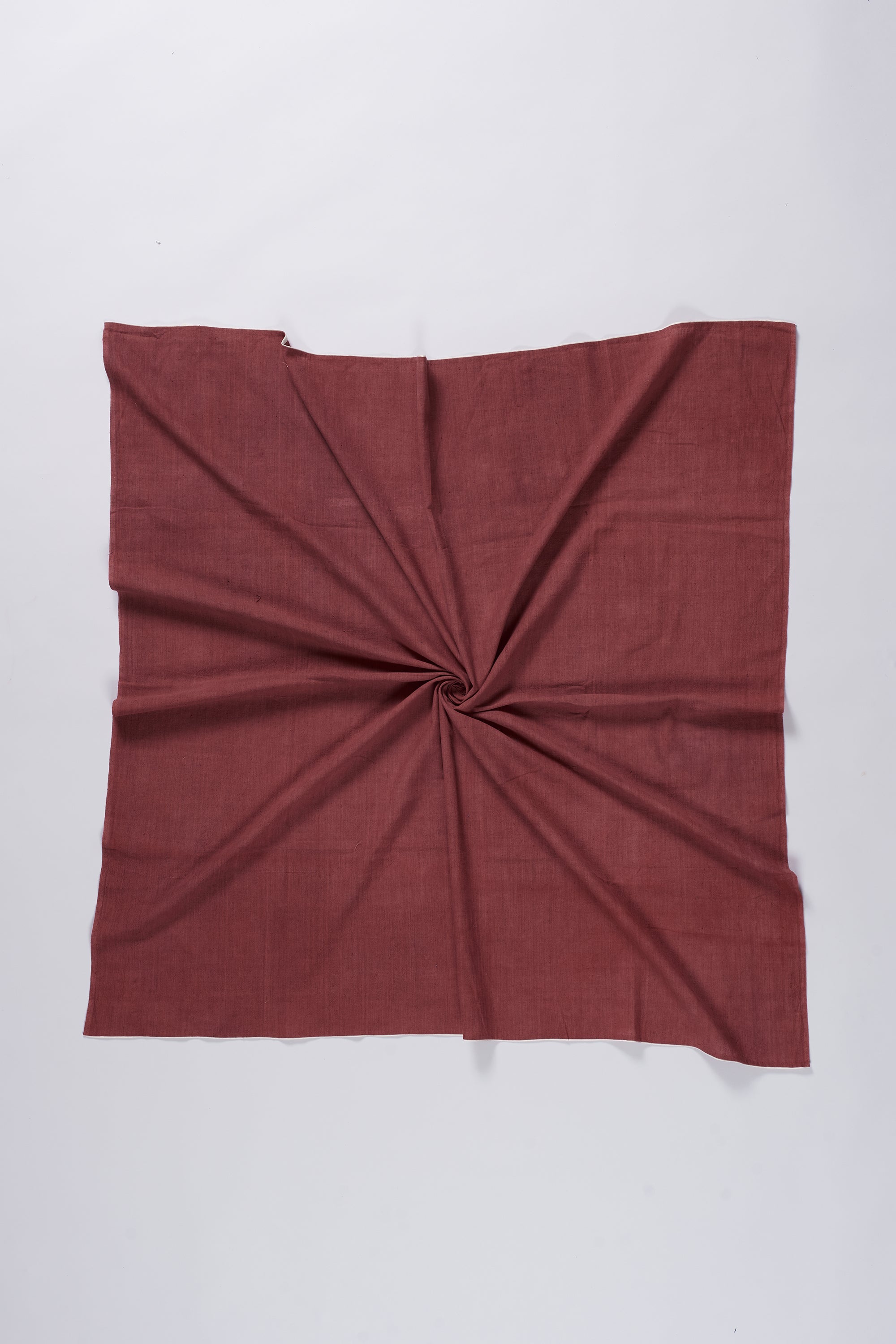 RED HANDSPUN COTTON SCARF