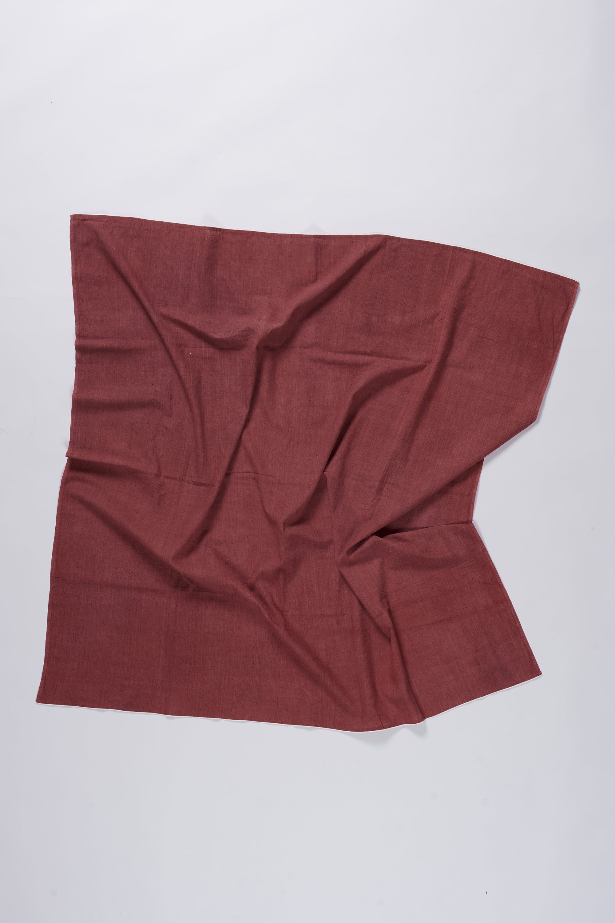 RED HANDSPUN COTTON SCARF