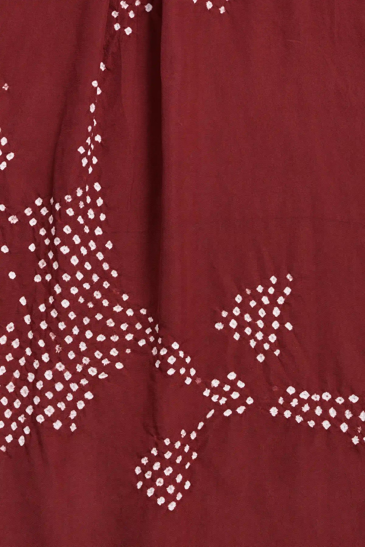Red Bandhani Silk Dress