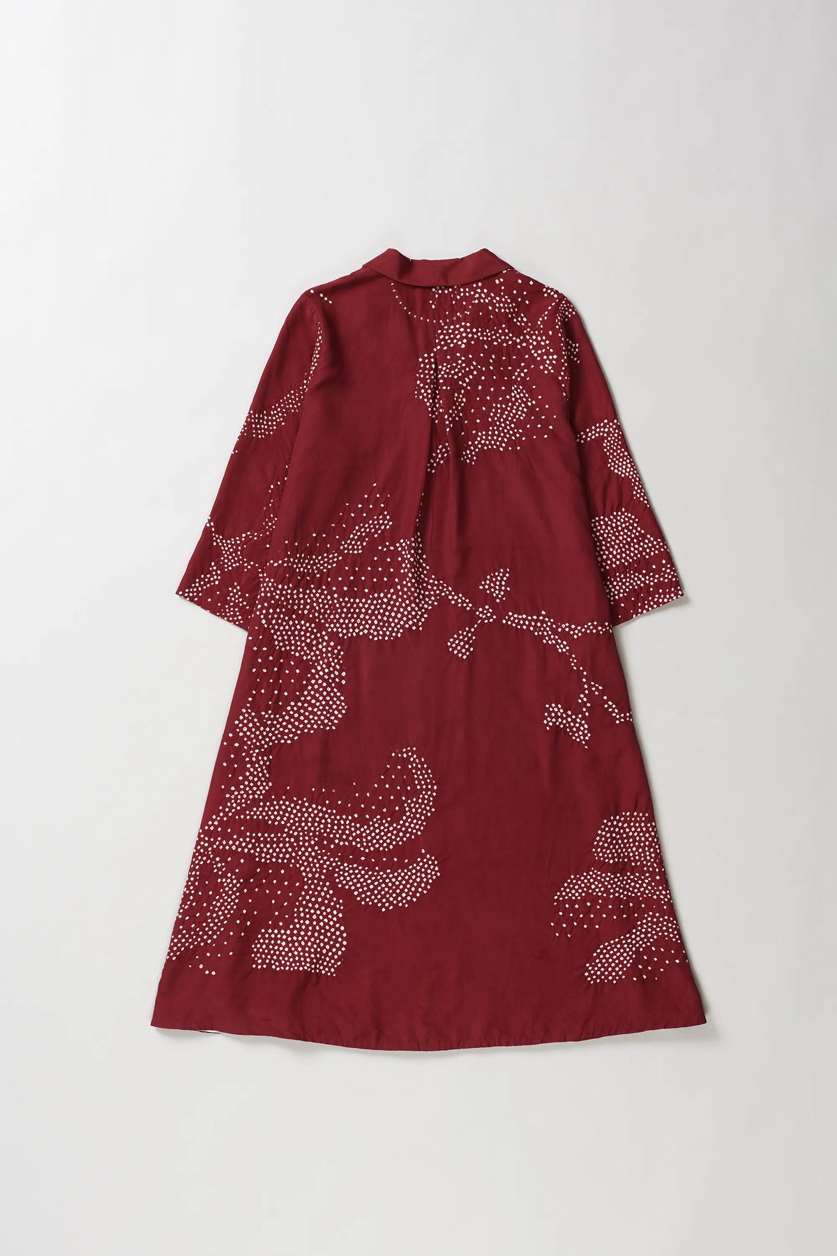 Red Bandhani Silk Dress