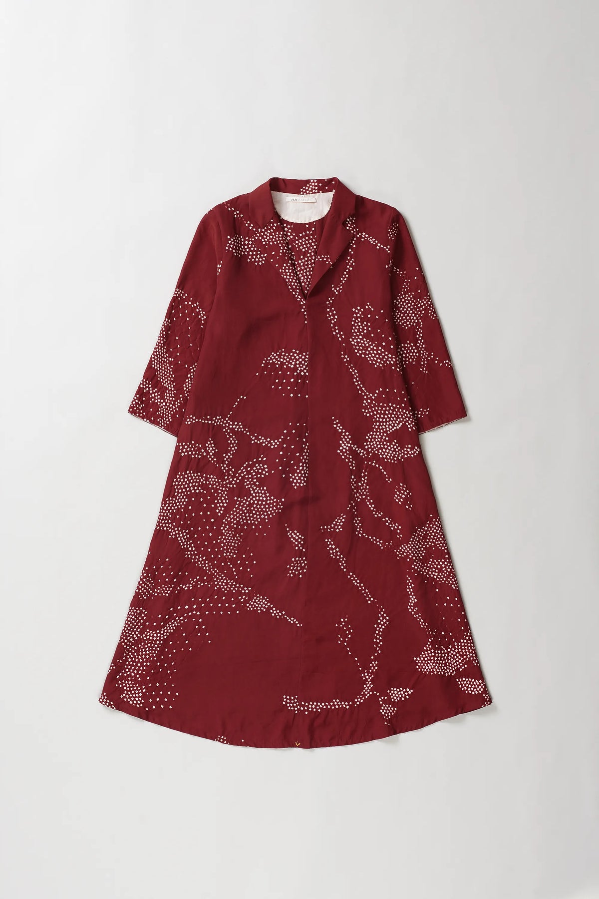Red Bandhani Silk Dress