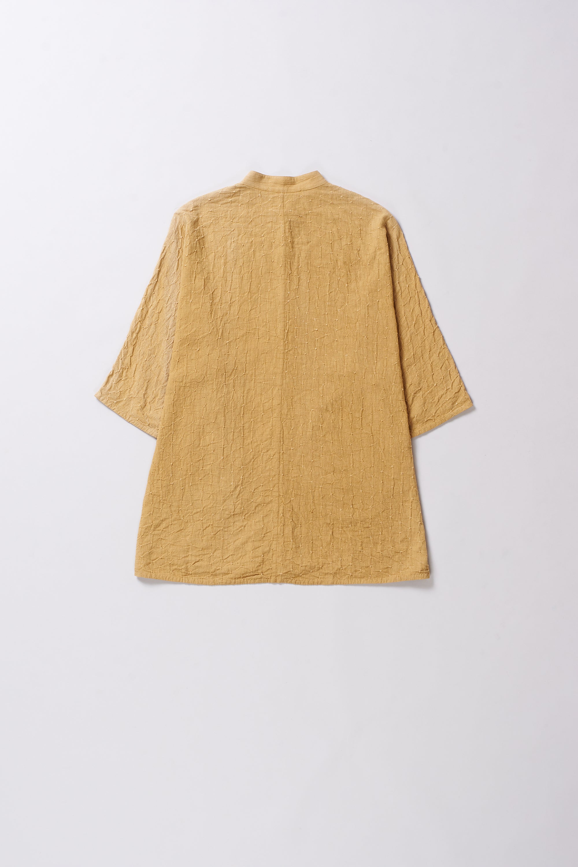 MUSTARD YELLOW BANDHANI COTTON UNISEX SHIRT