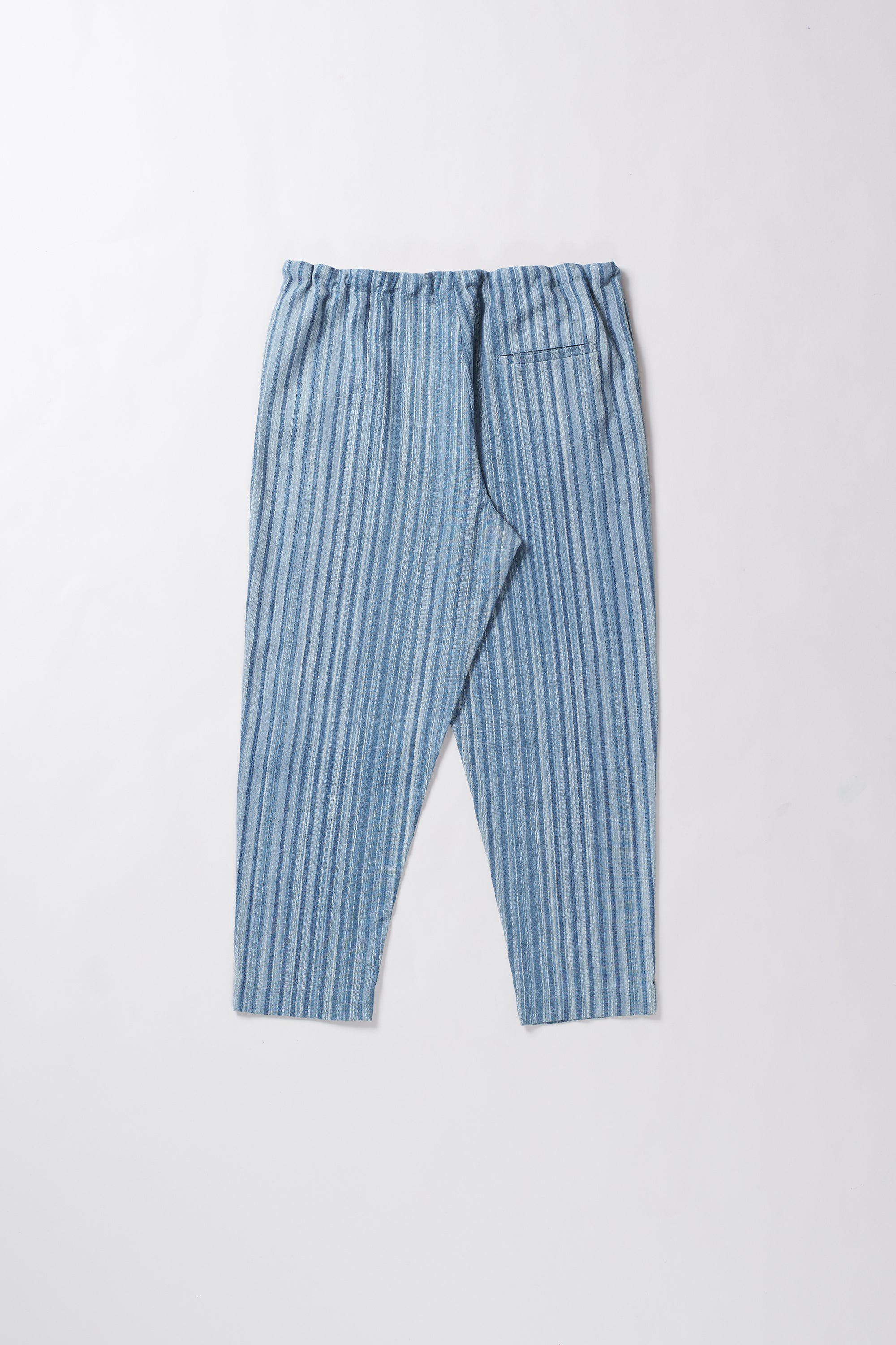 Blue and white striped pants