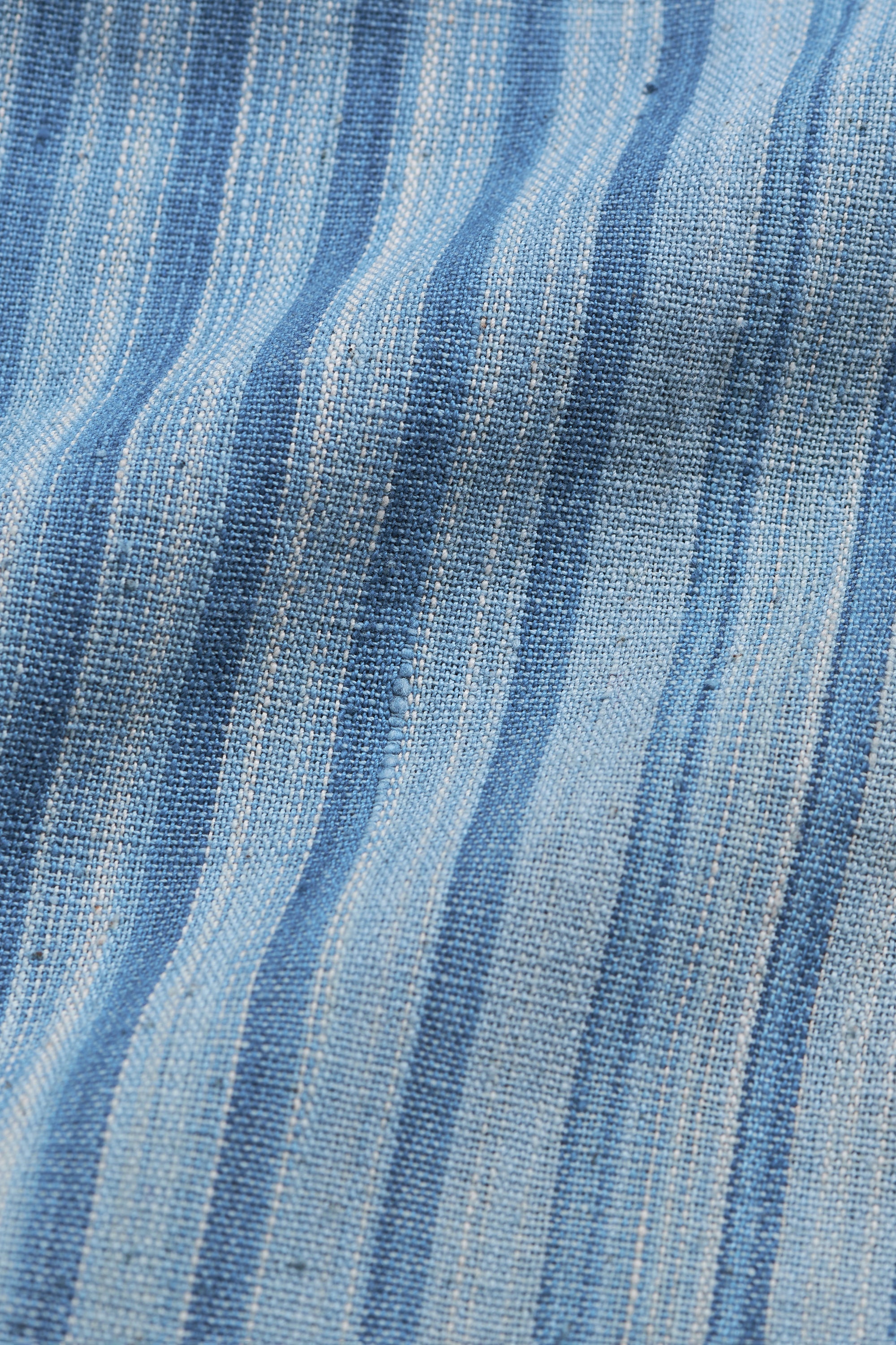 Close-up of blue denim fabric