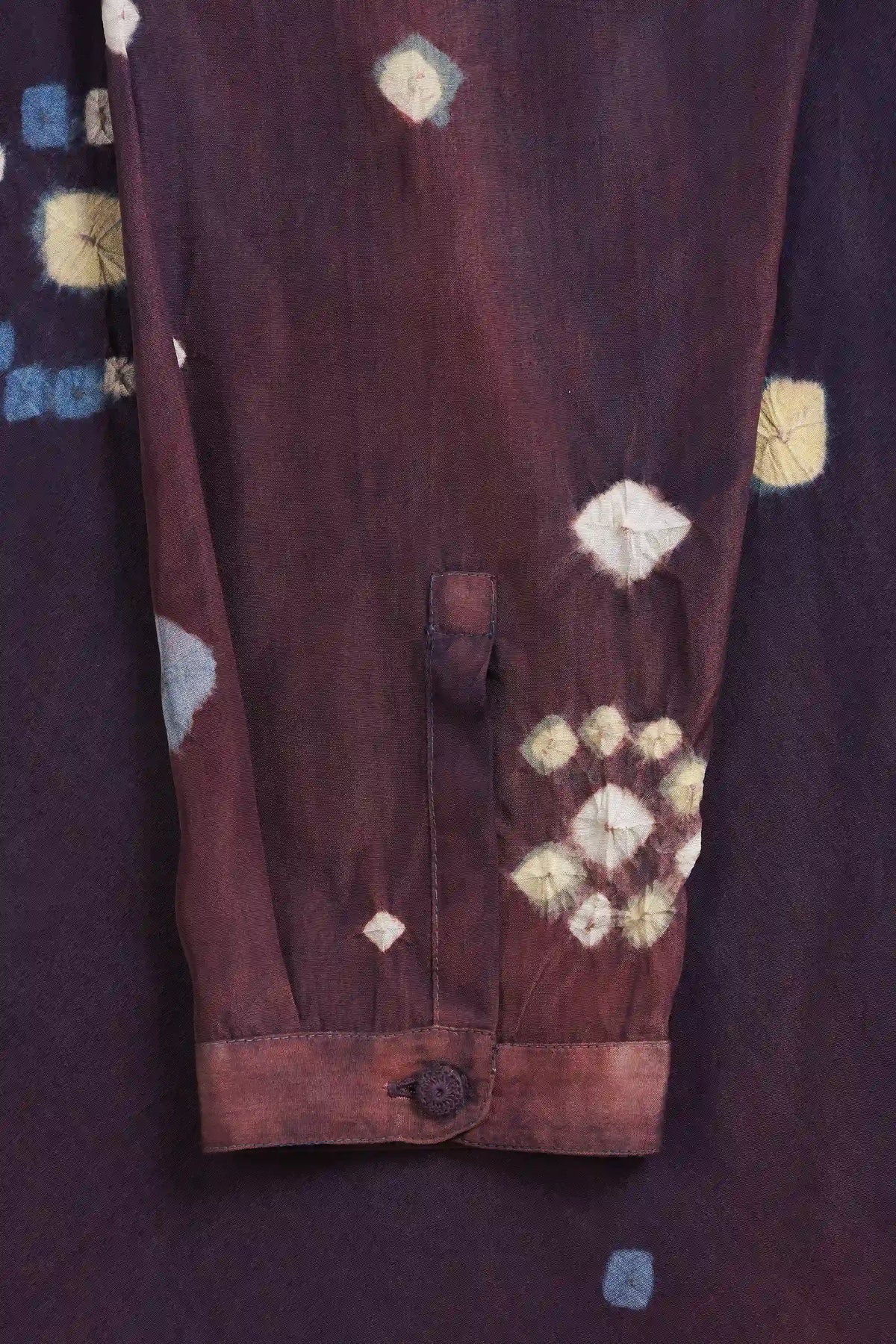 Madder Violet Silk Bandhani Women Shirt