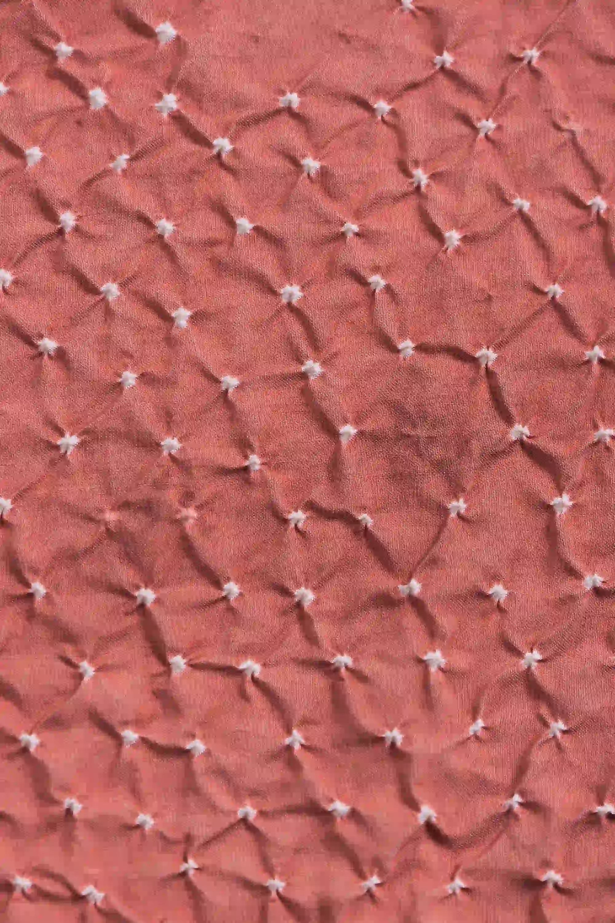 Rouge Pink Bandhani Silk Dress