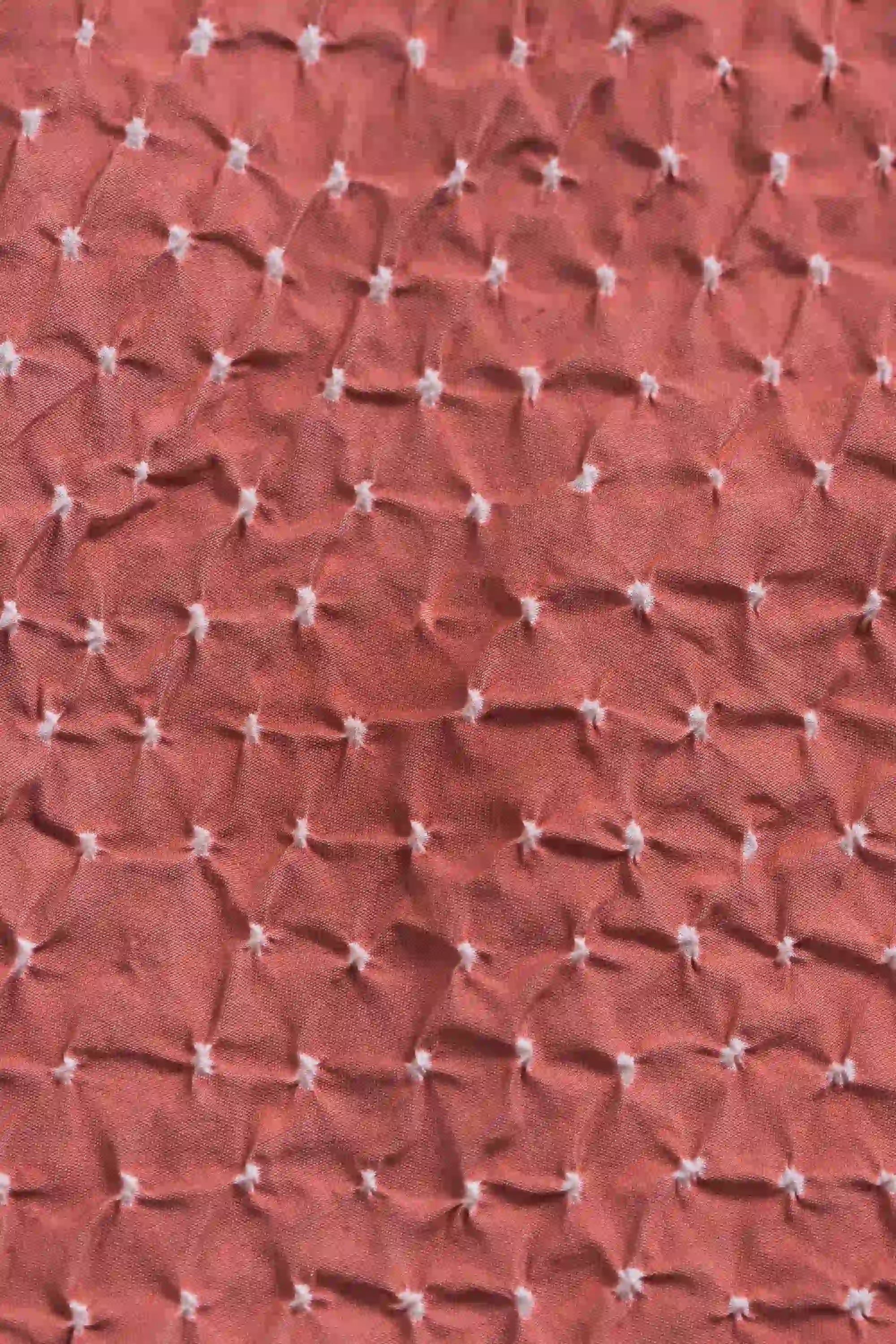 Rouge Pink Bandhani Silk Dress