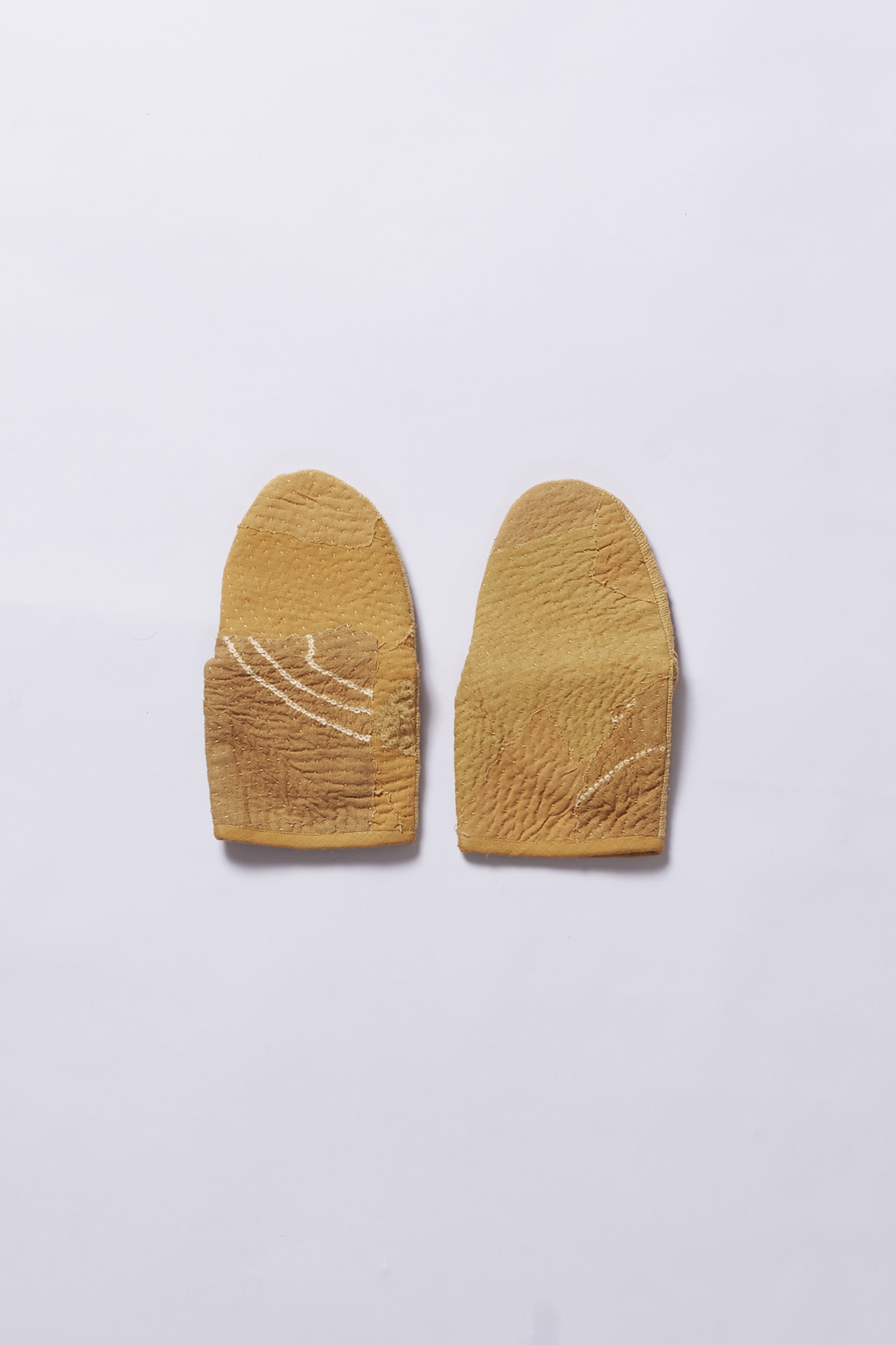 MUSTARD YELLOW PATCHWORK MITTEN