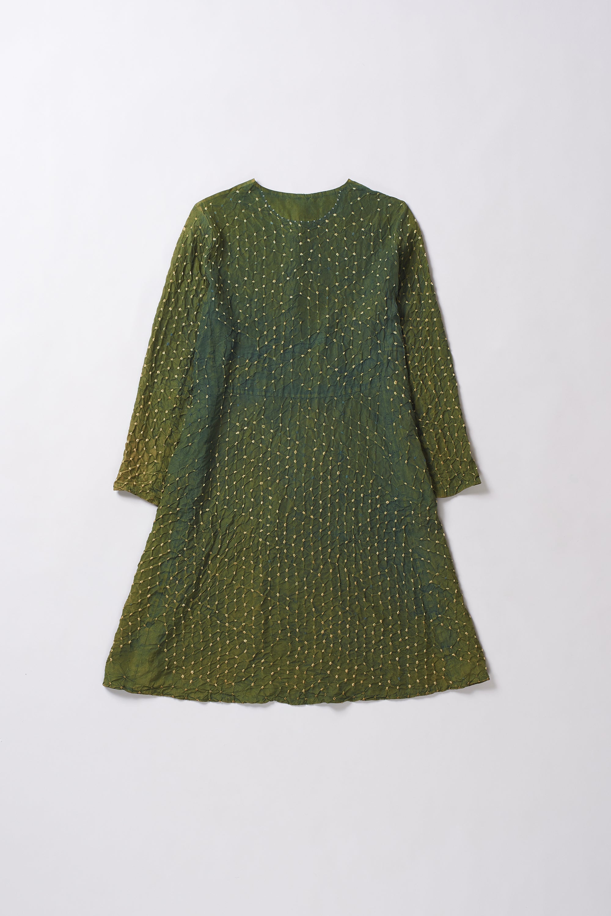 Green dress with a subtle pattern