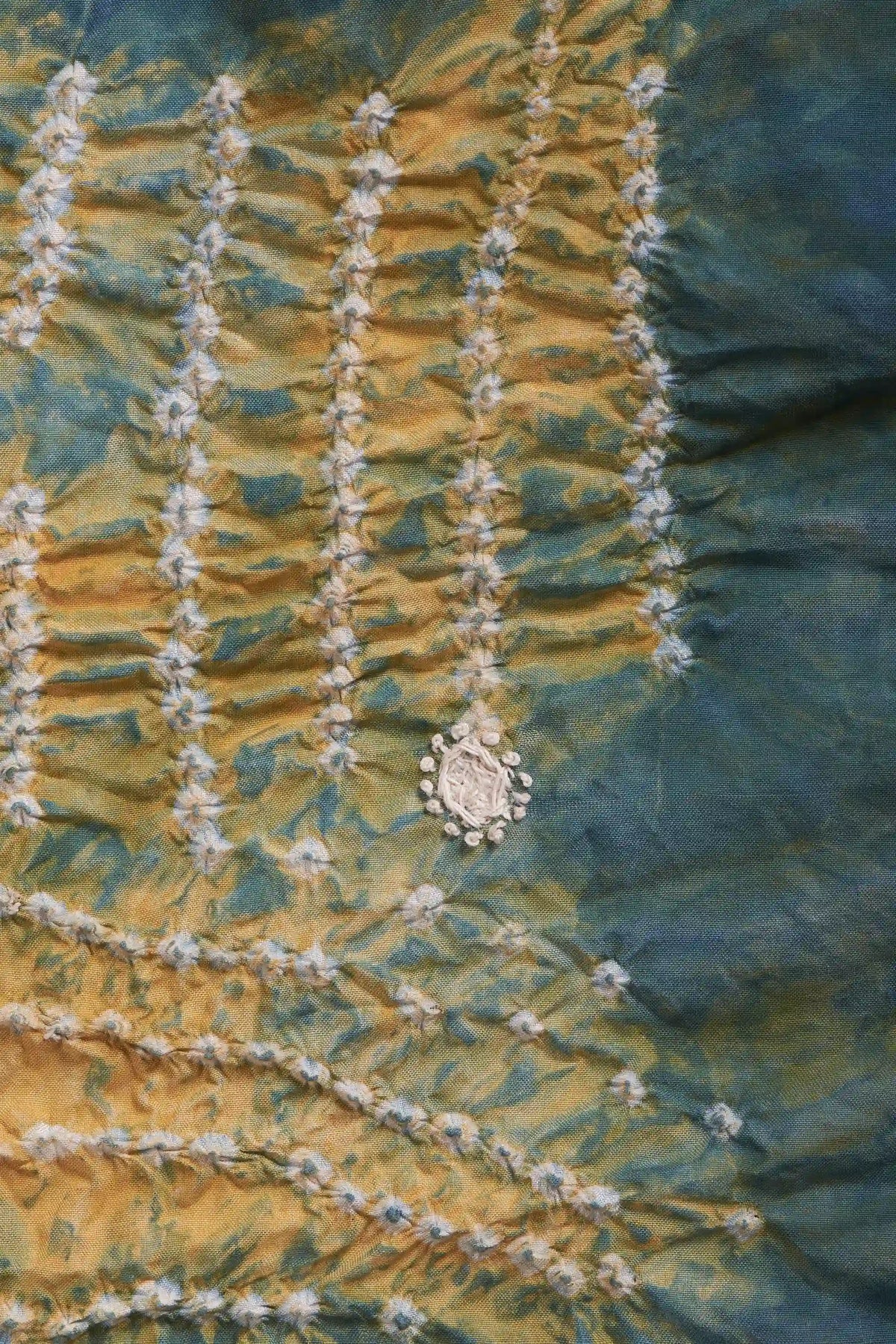 Moss Green Handpainted Silk Shirt