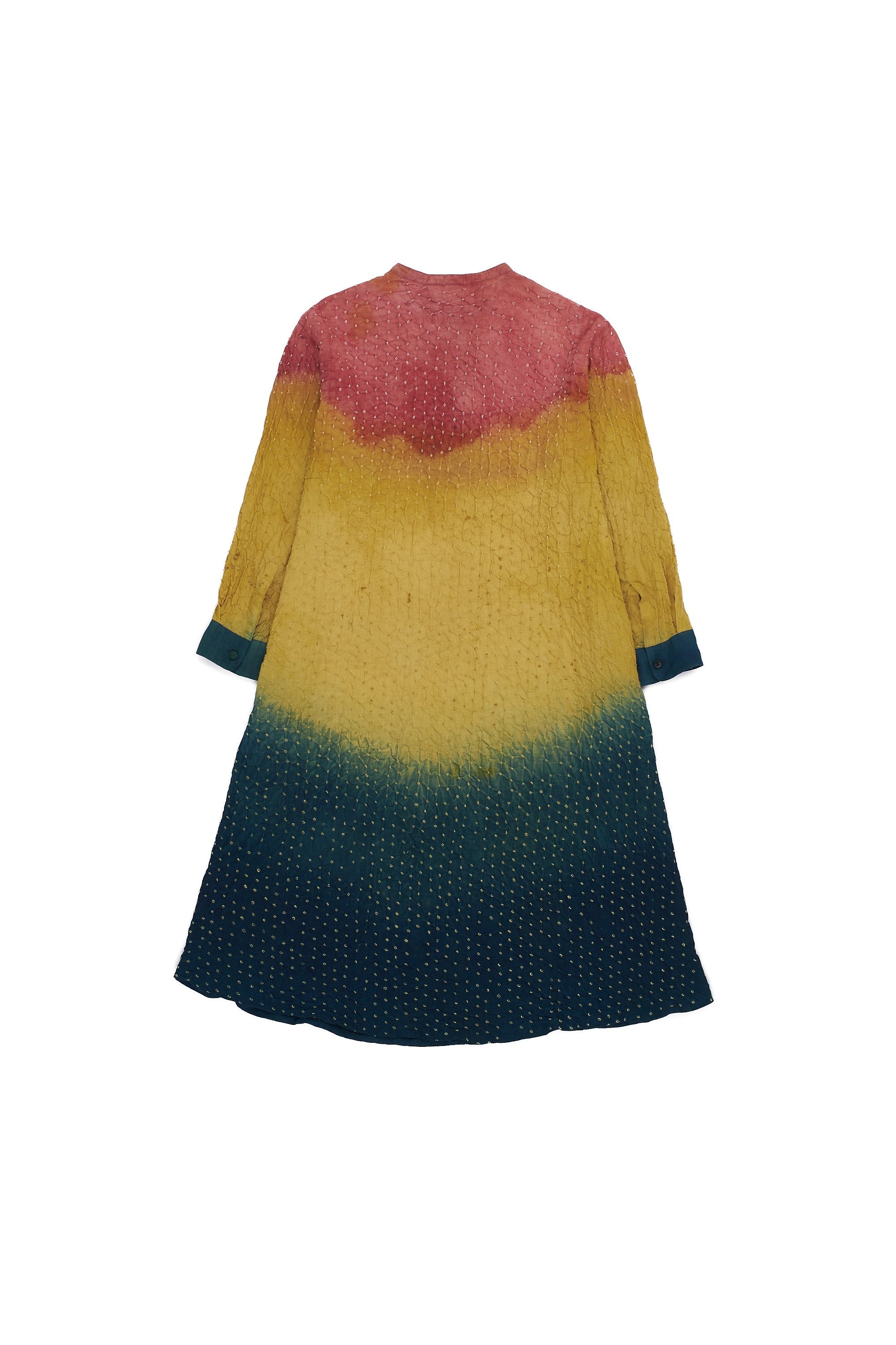 MULTI COLOUR COTTON BANDHANI DRESS