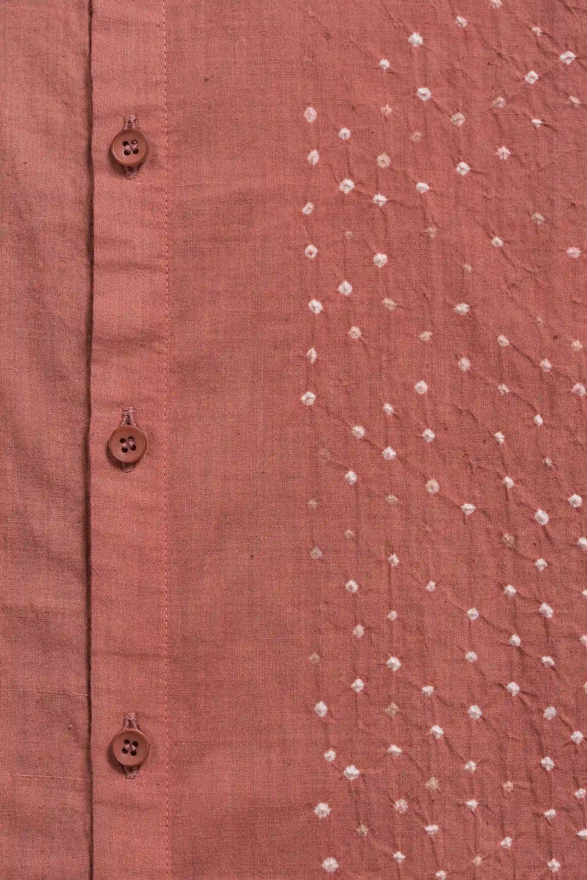 Bandhani Shirt In Rough Pink