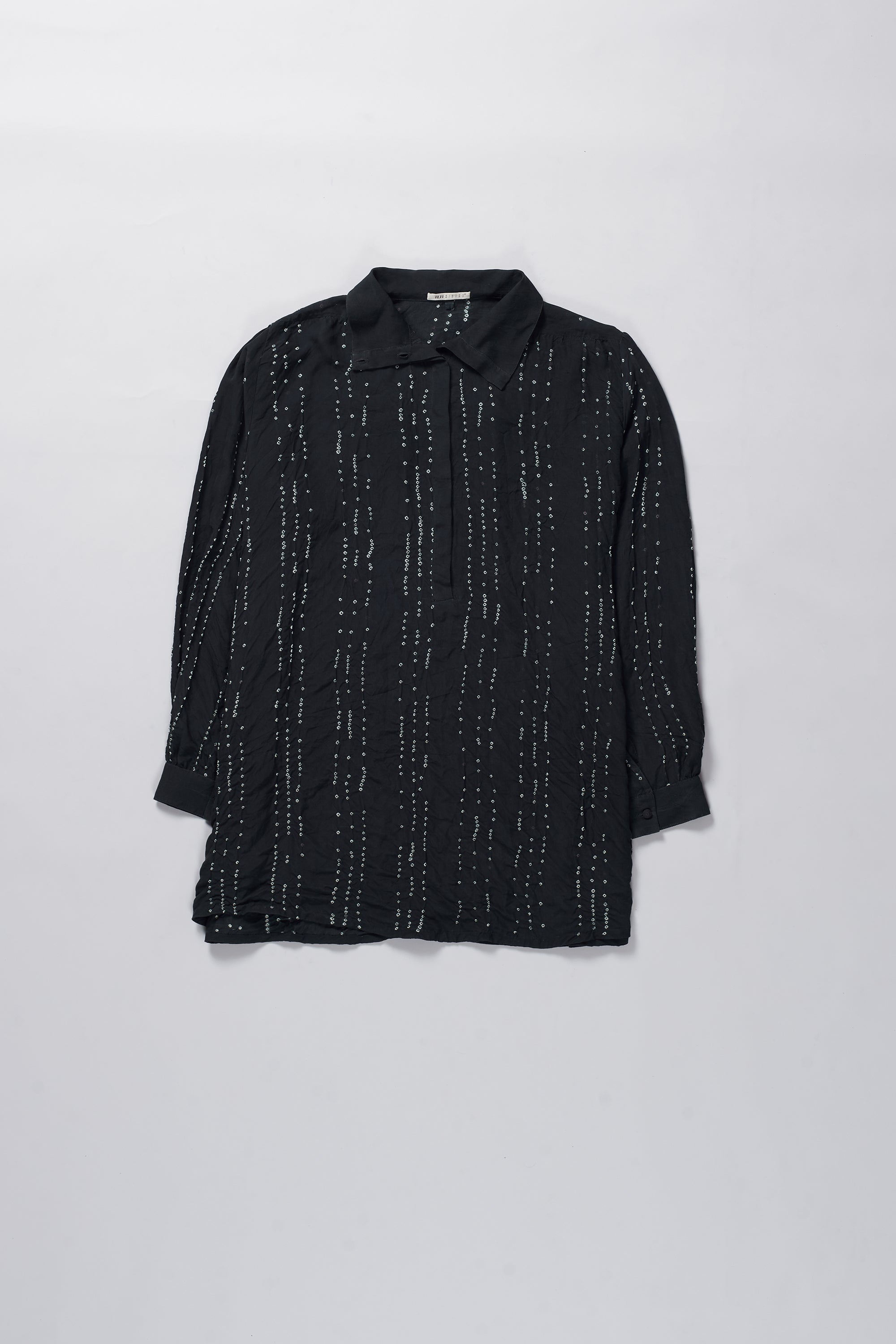 SHIRT IN BANDHANI ART WORK SILK FABRIC