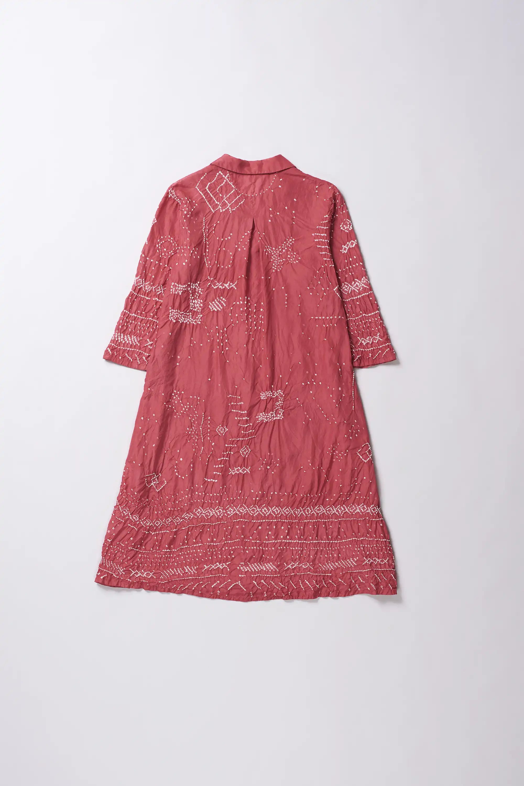 Silk Dress in Crimson Pink