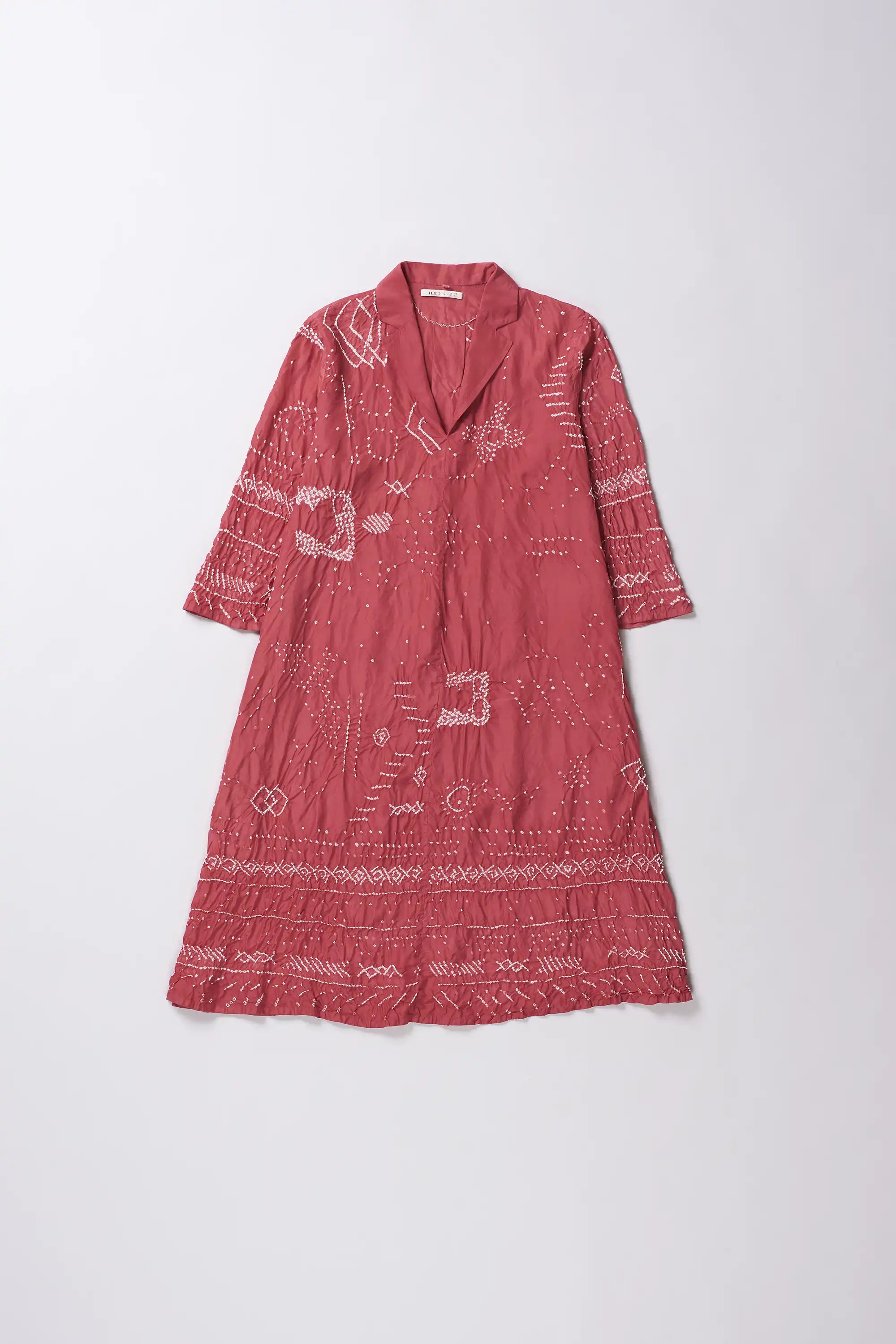 Silk Dress in Crimson Pink