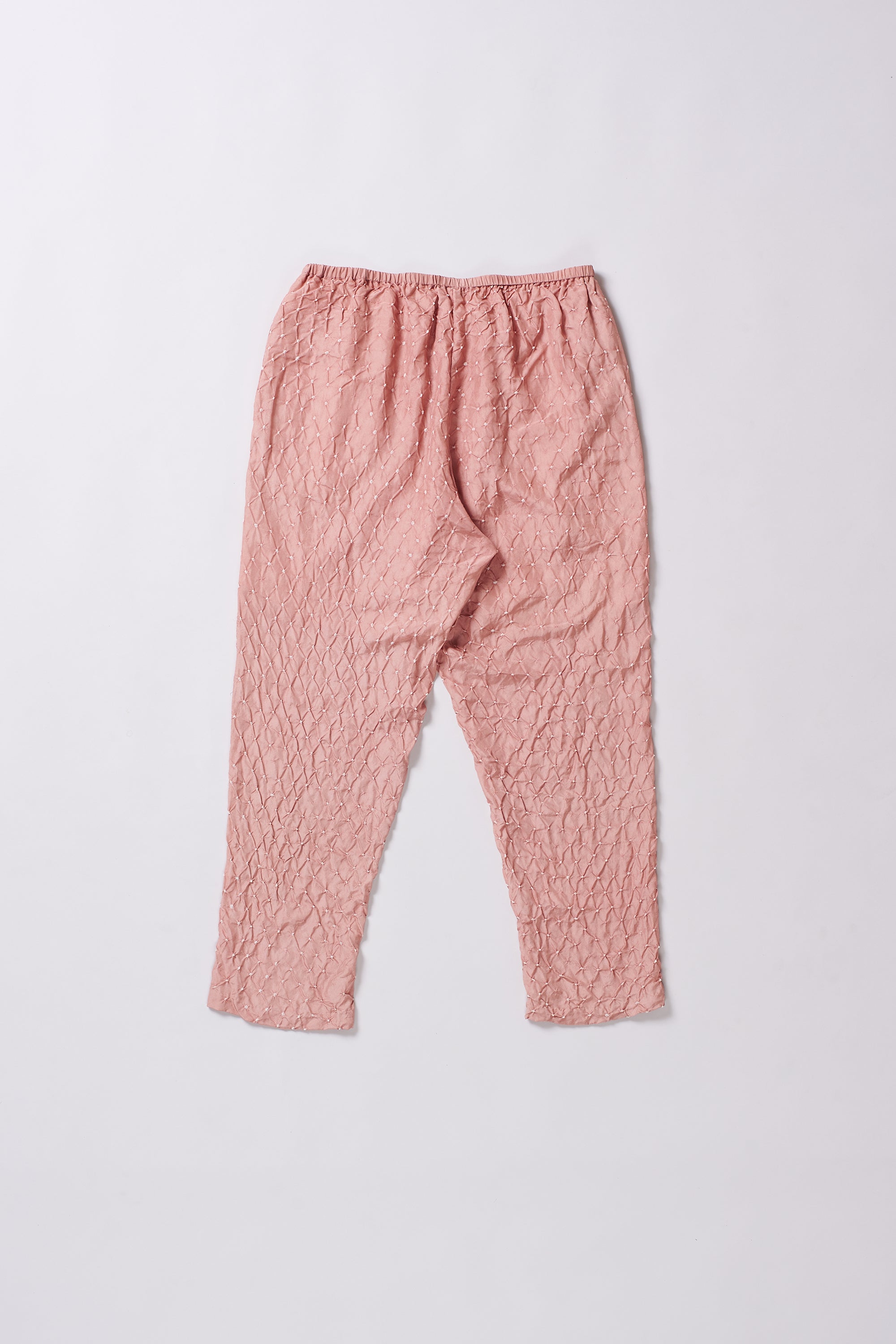 Pink textured pants