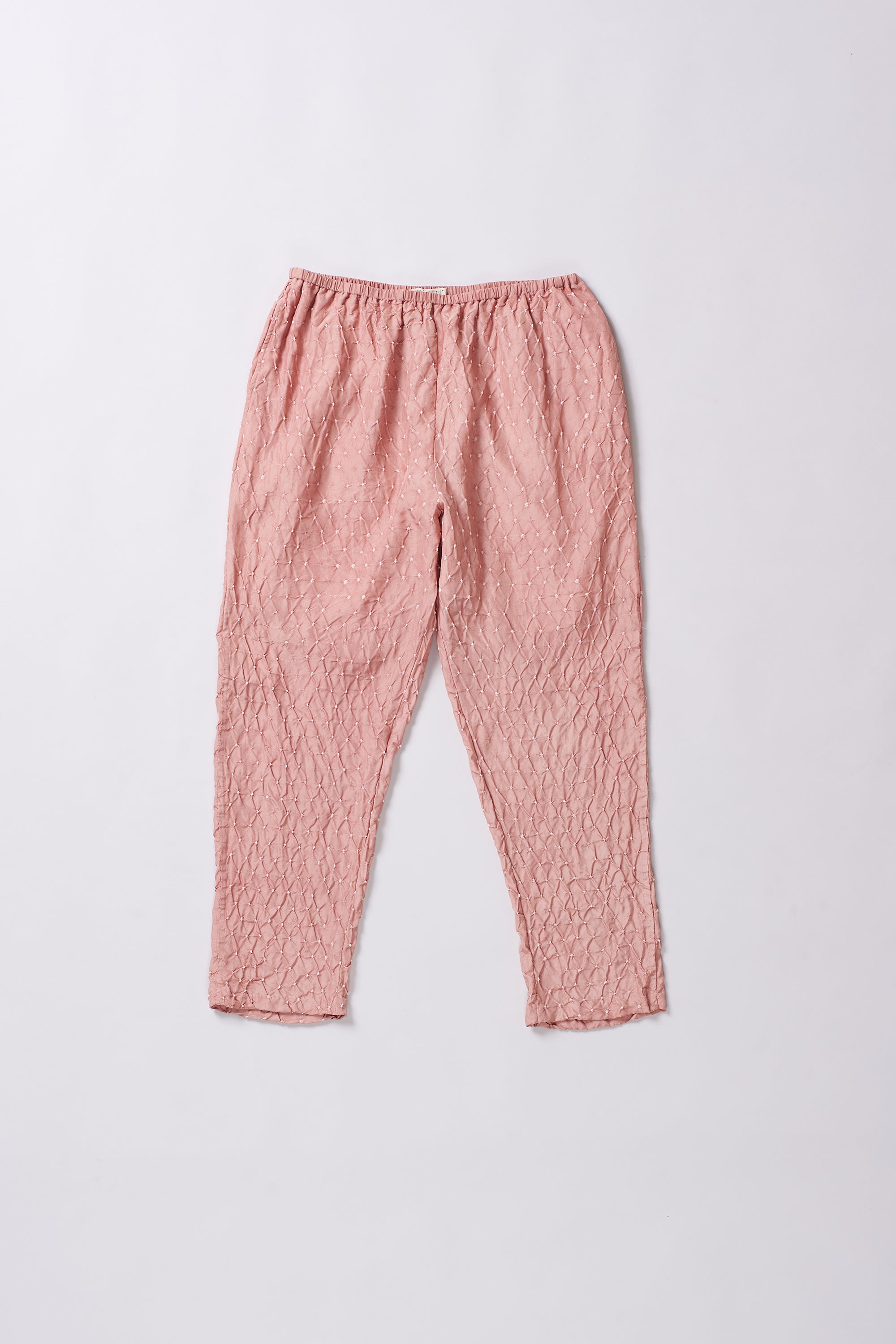 Pink textured pants