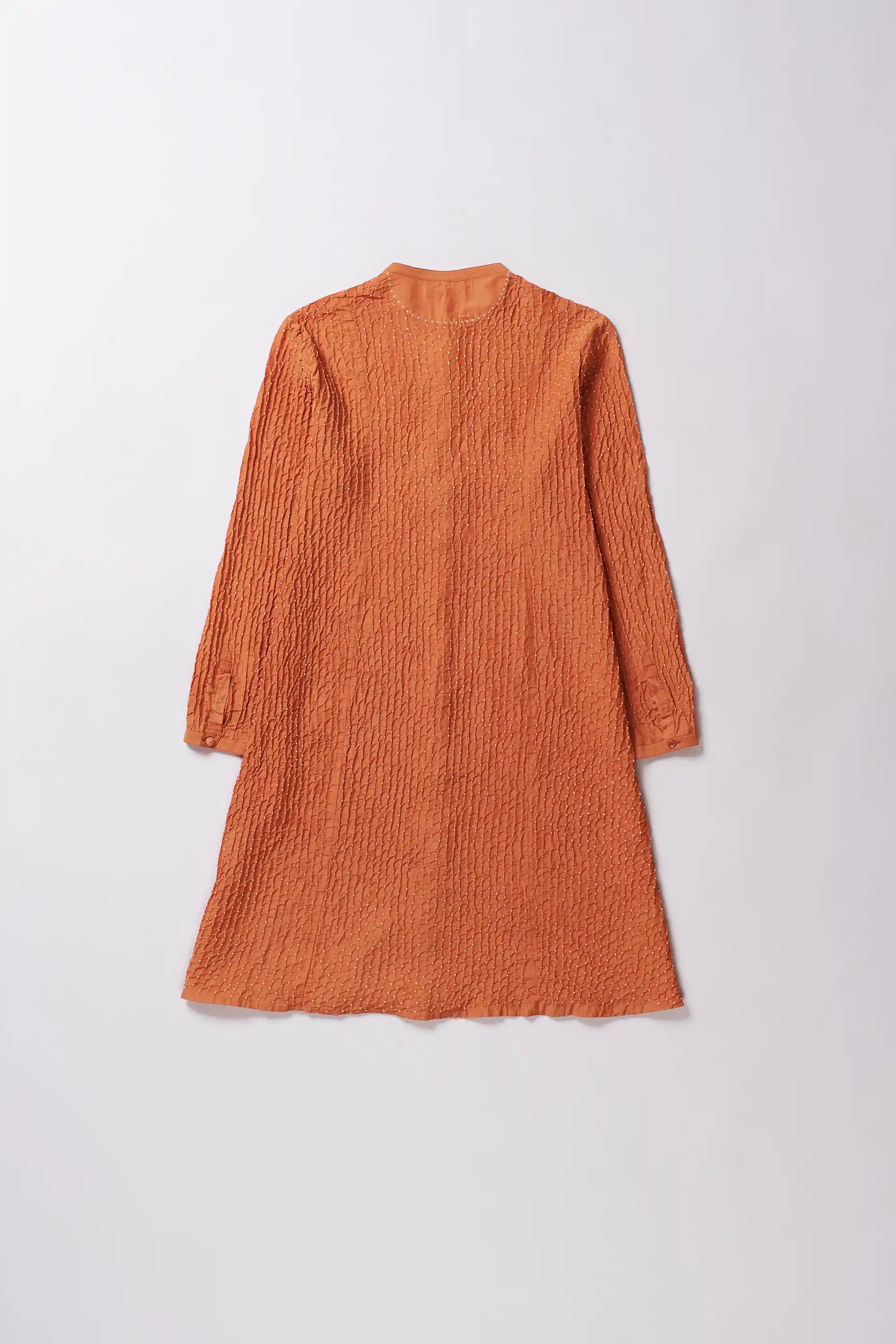 Orange Rust Bandhani Woman Dress