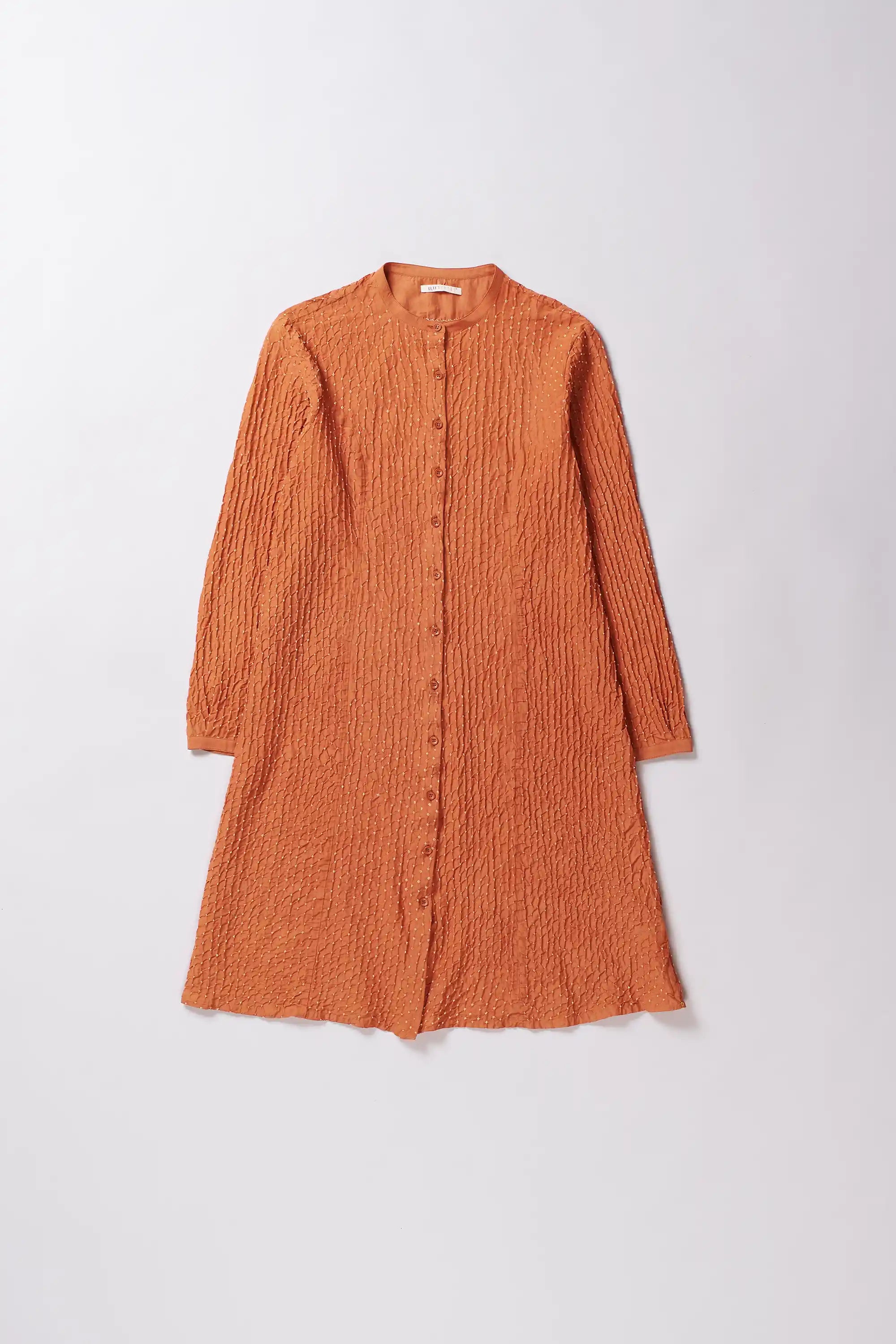 Orange Rust Bandhani Woman Dress