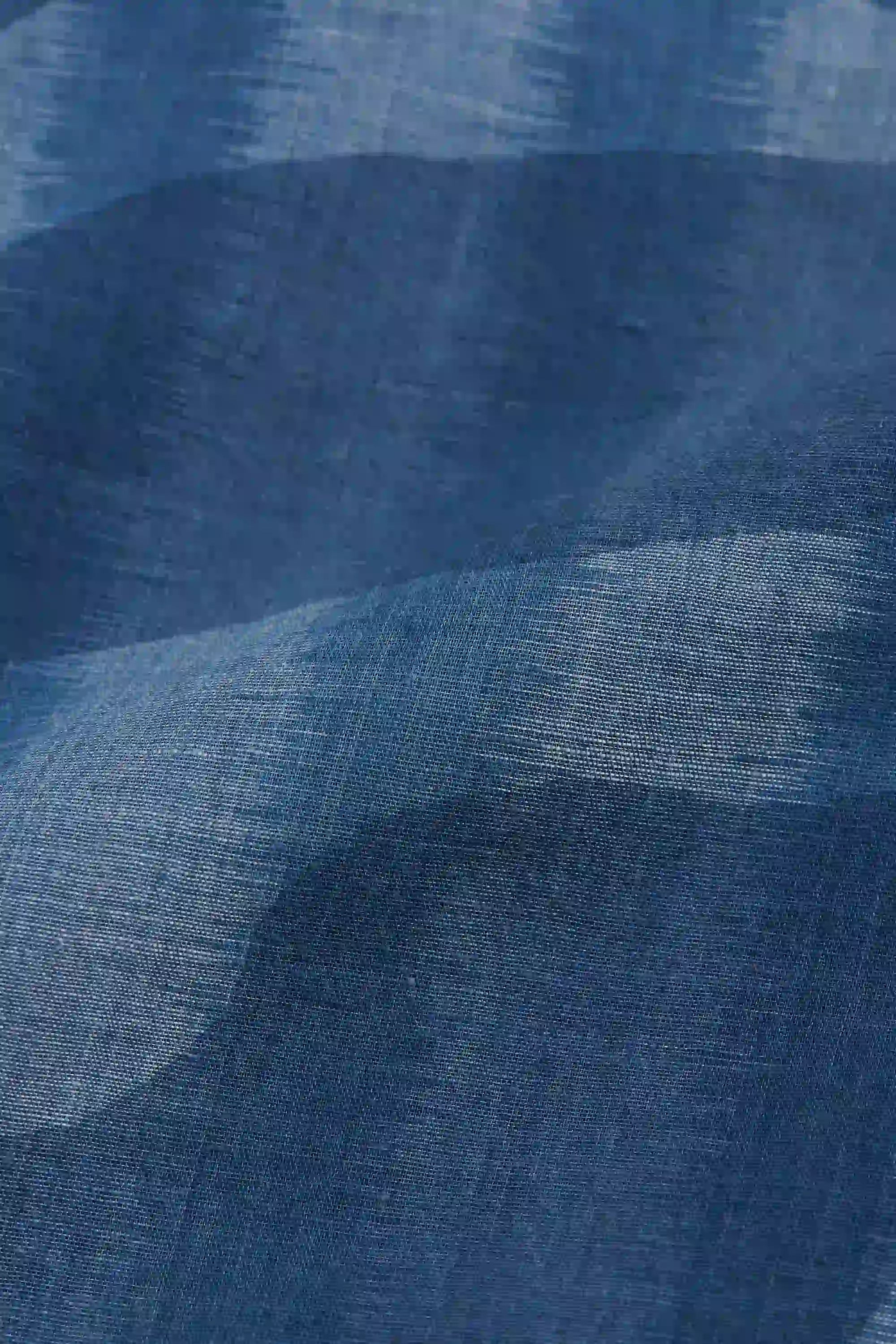 Indigo Weft Ikat Cotton Pant