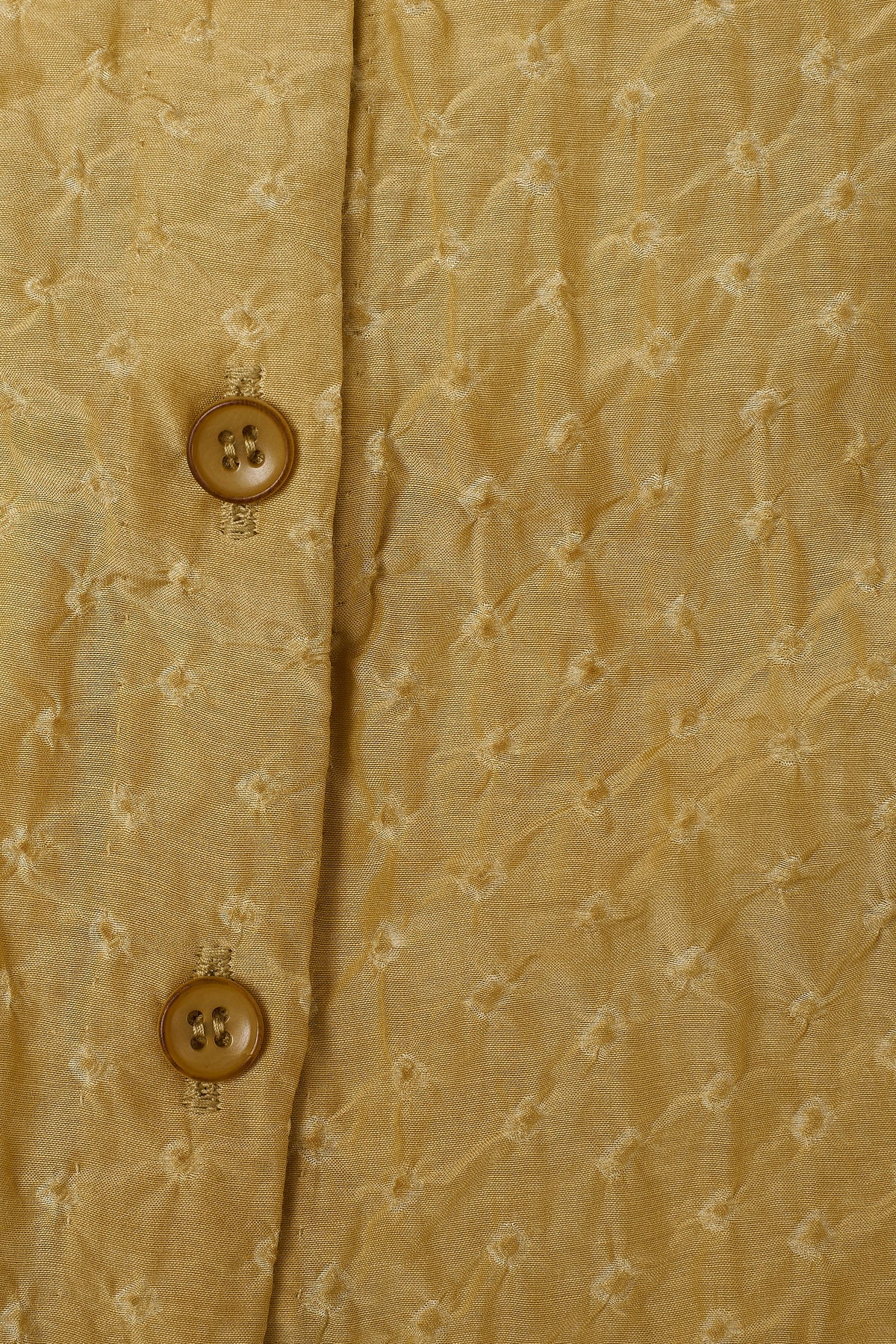 OCHRE YELLOW ALL OVER BANDHANI FLARED DRESS