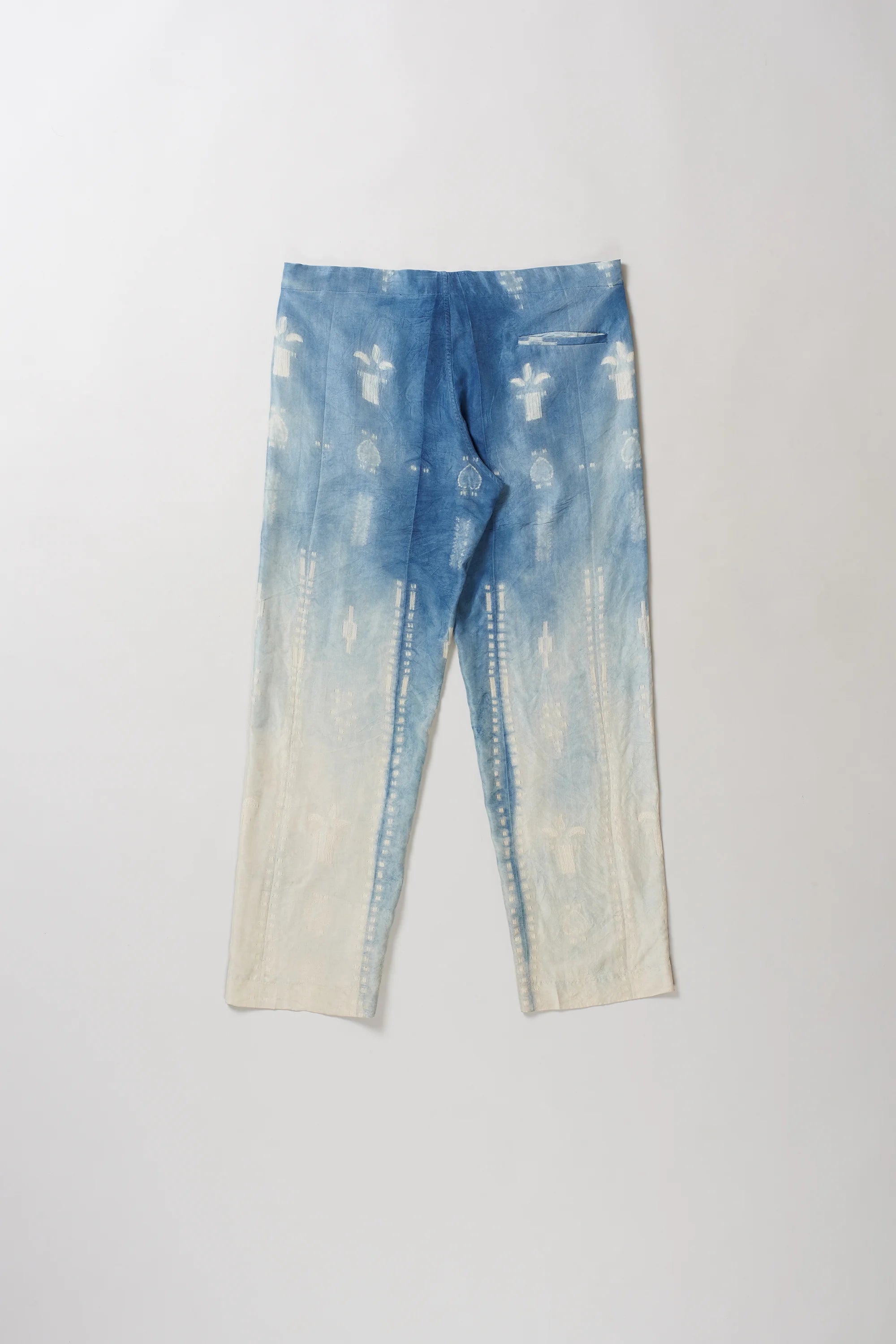 Shibori Pant in Medium Indigo