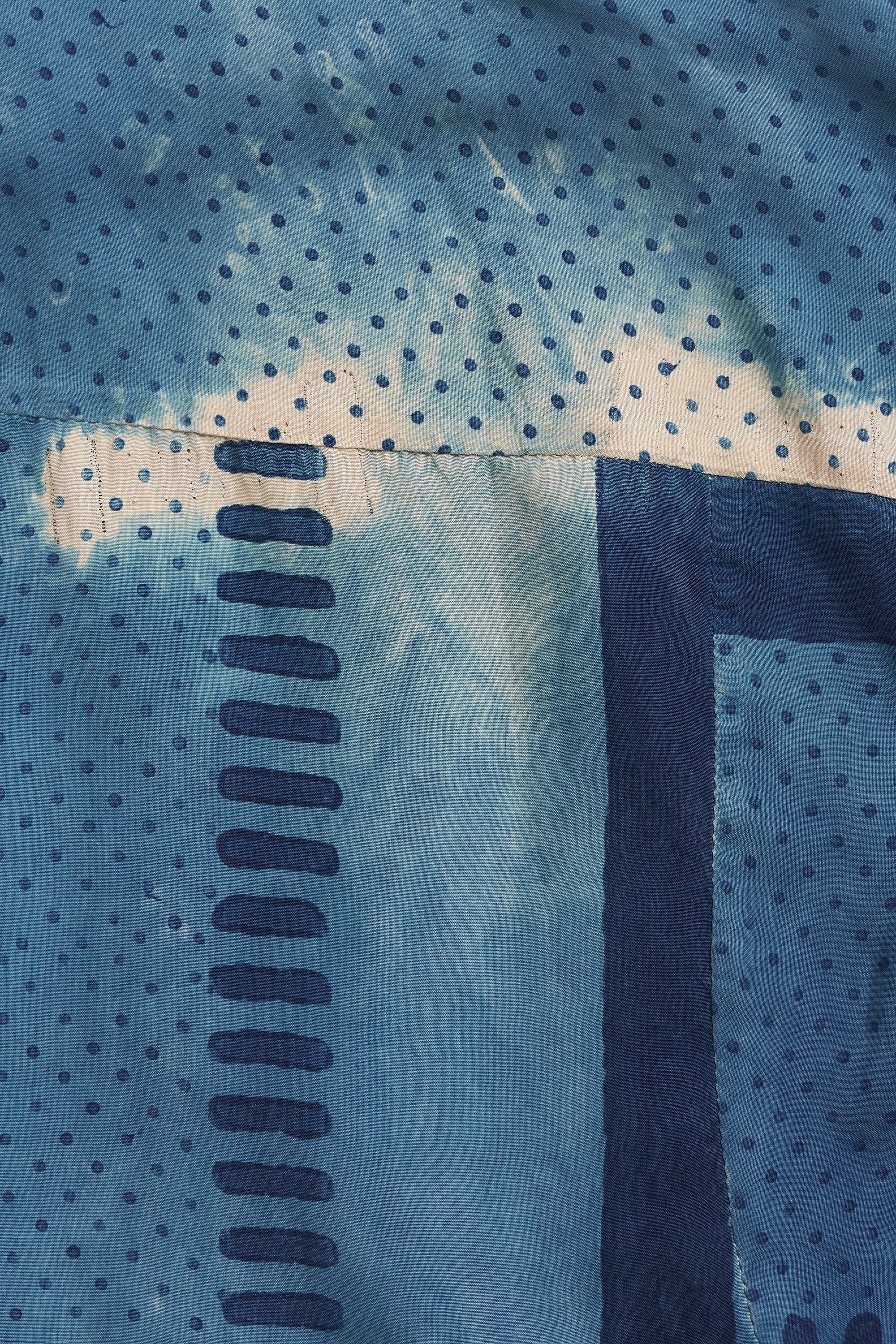 Close-up of a blue fabric