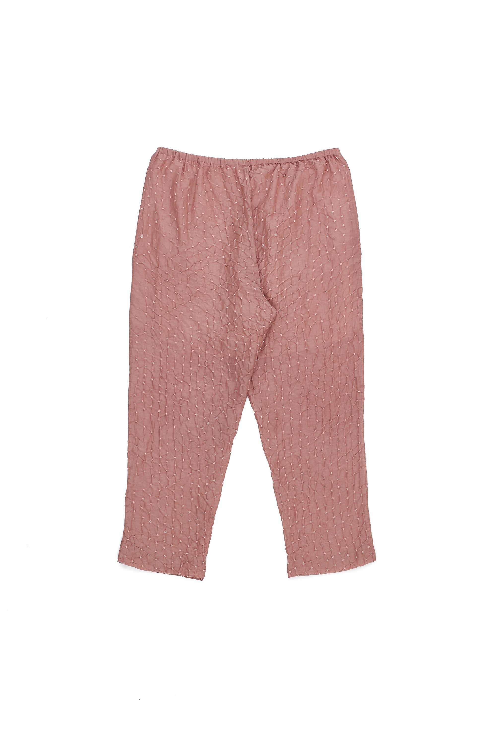 Chalk Pink Cotton Silk Blend Trouser