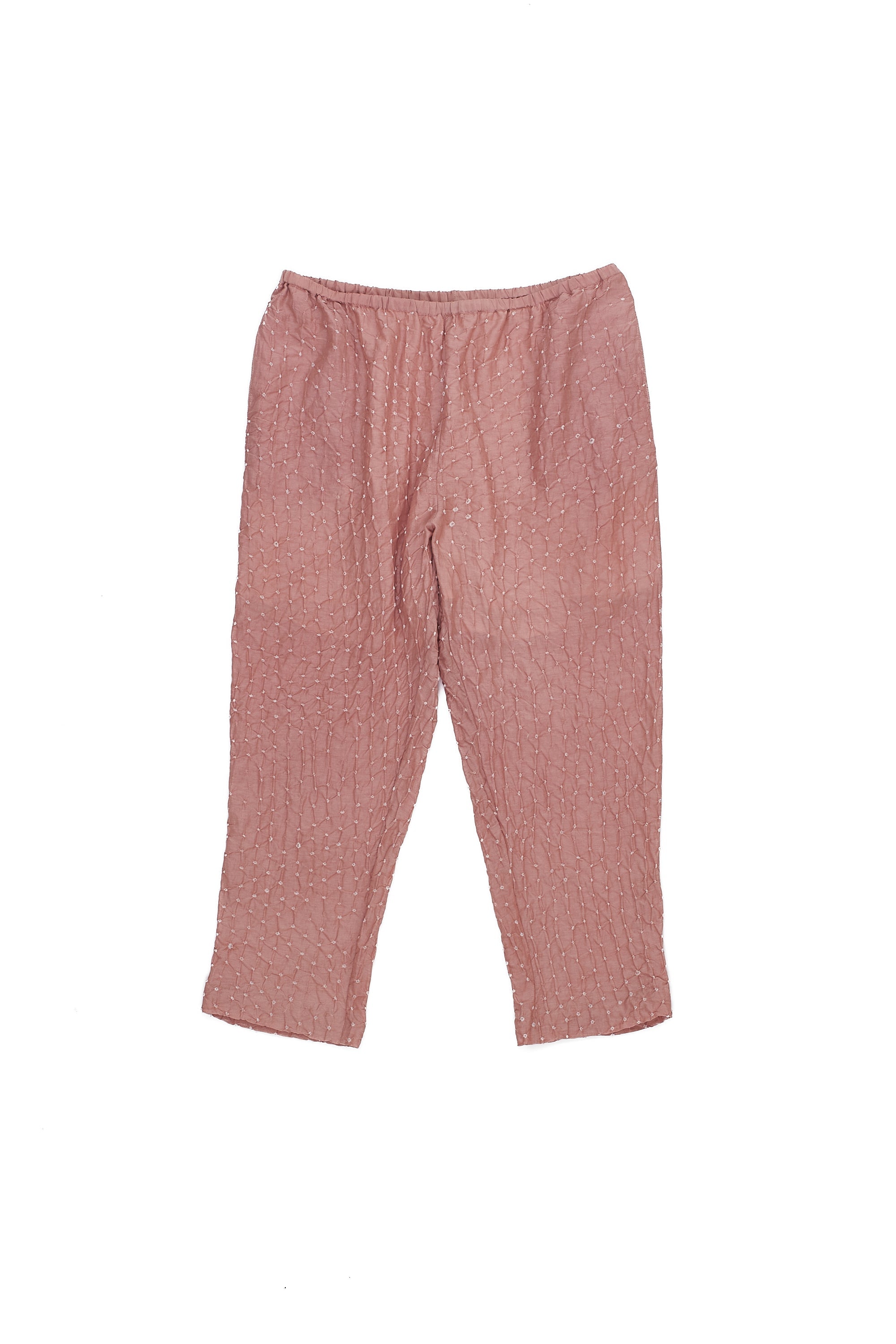 Chalk Pink Cotton Silk Blend Trouser