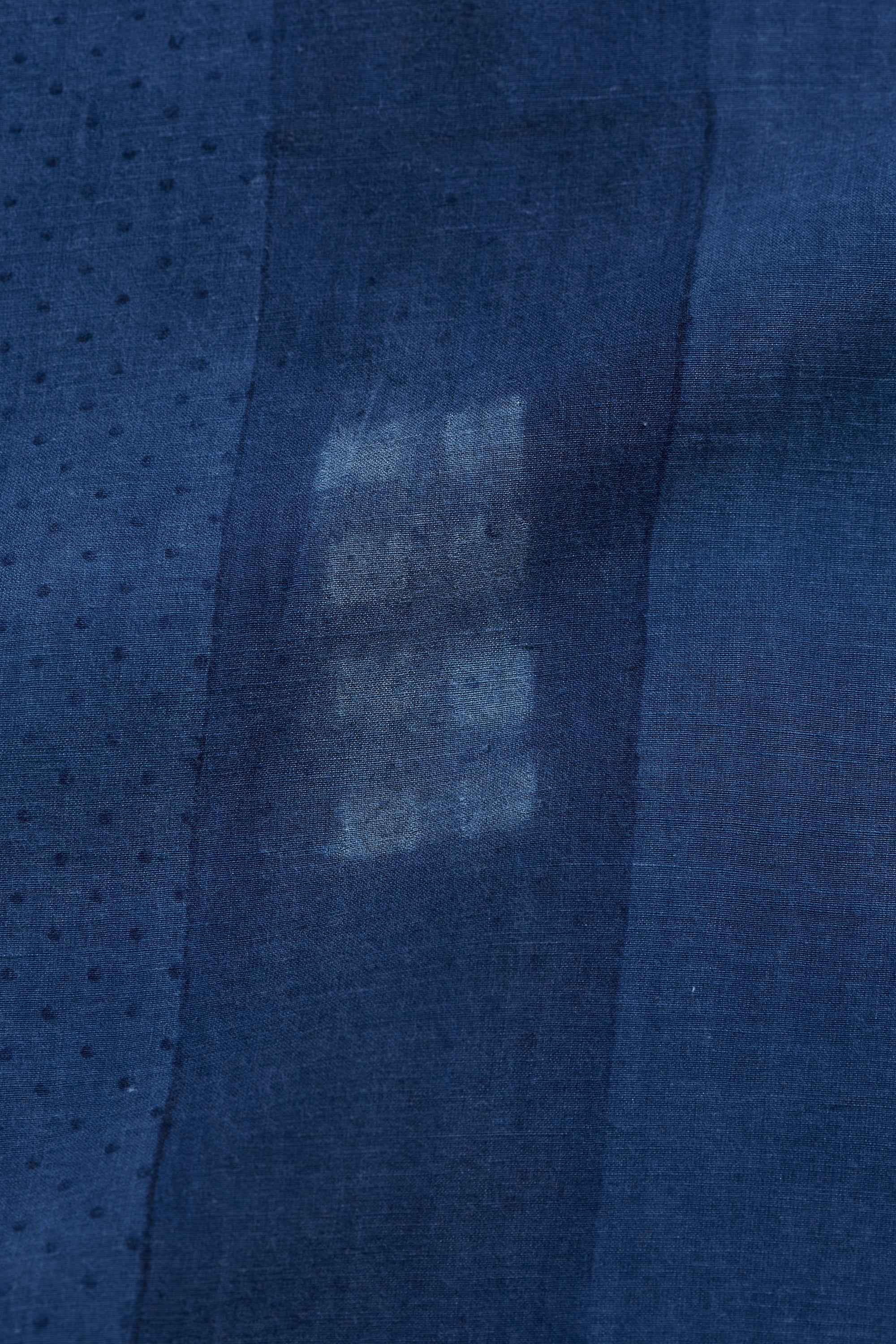 INDIGO BLOCK PRINTED AND SHIBORI COTTON SILK DRESS