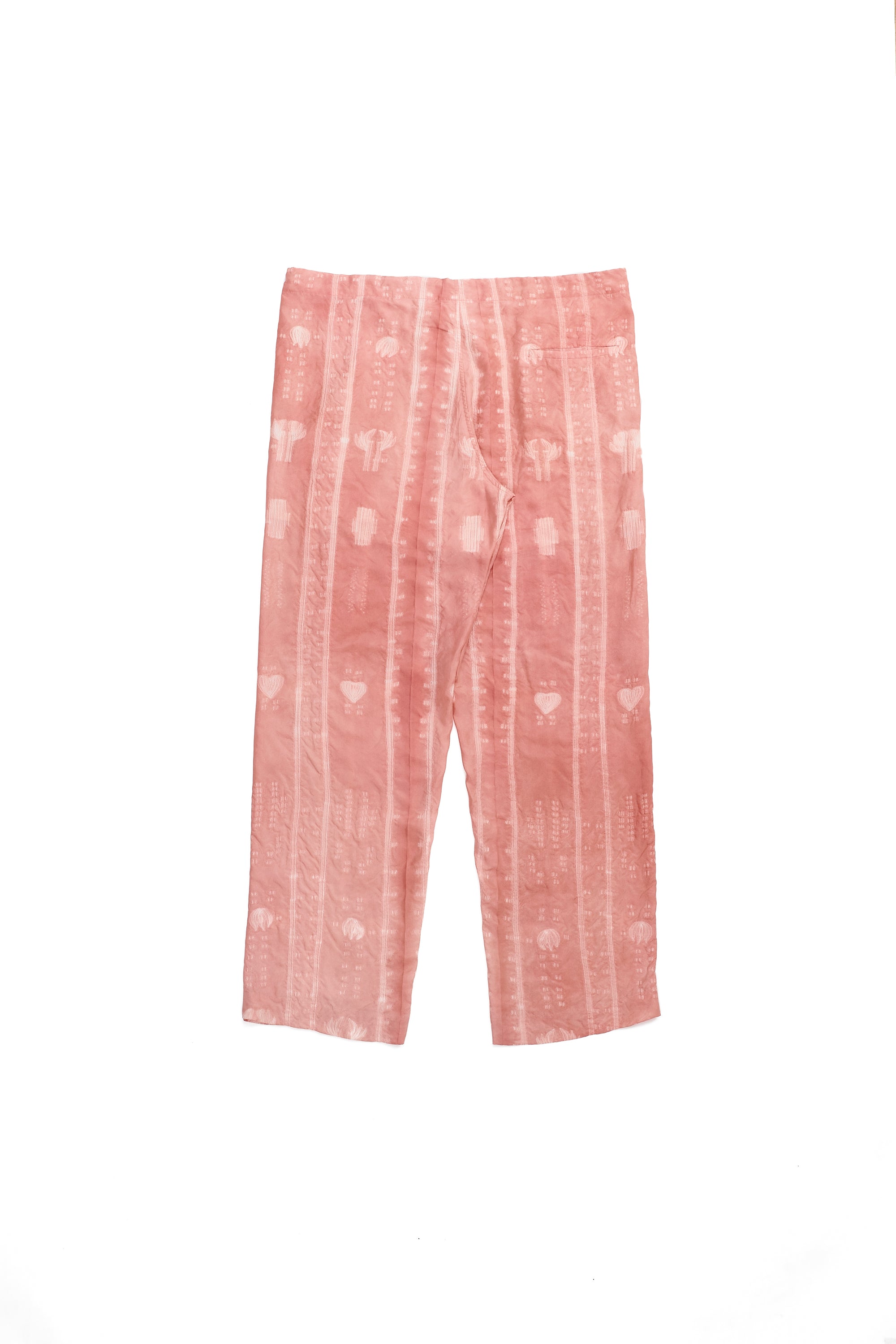 Chalk Pink Silk Shibori Pants