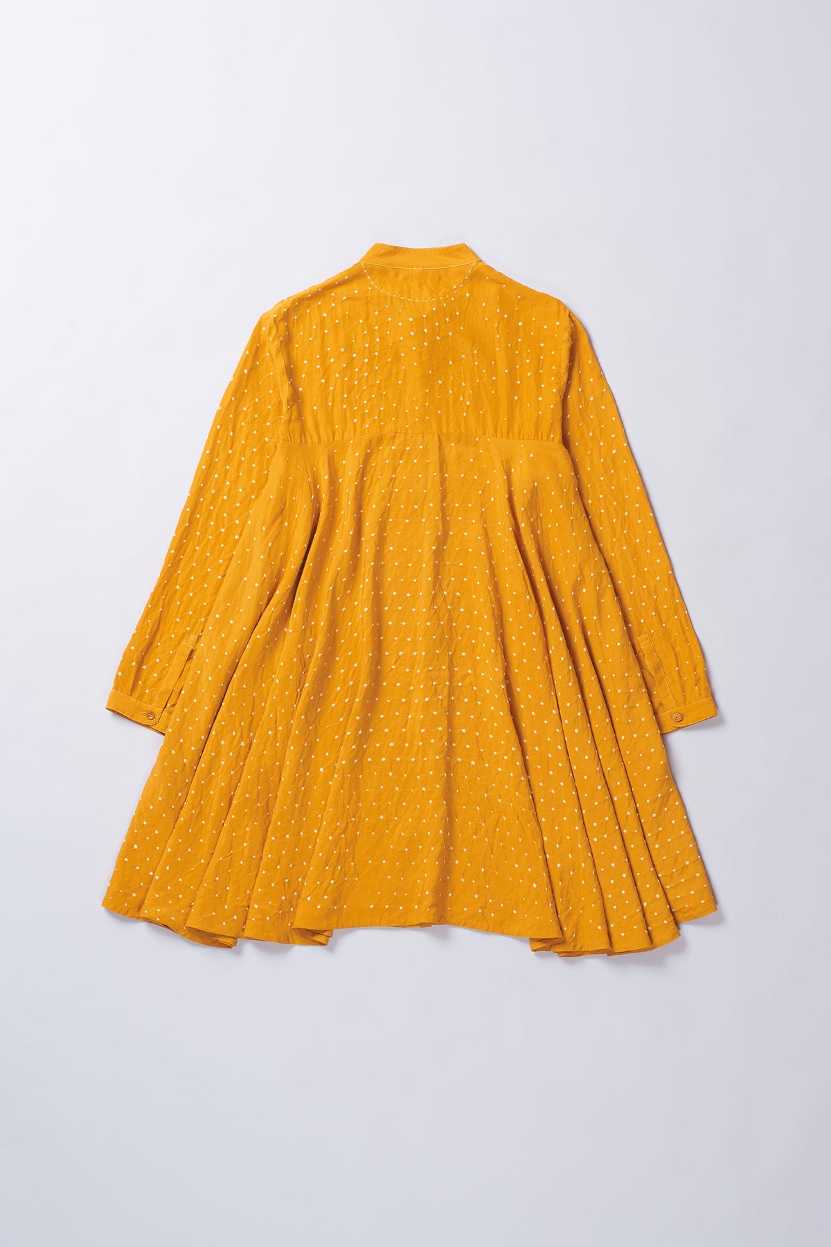 MANGO YELLOW SILK WOMEN DRESS WITH BANDHANI