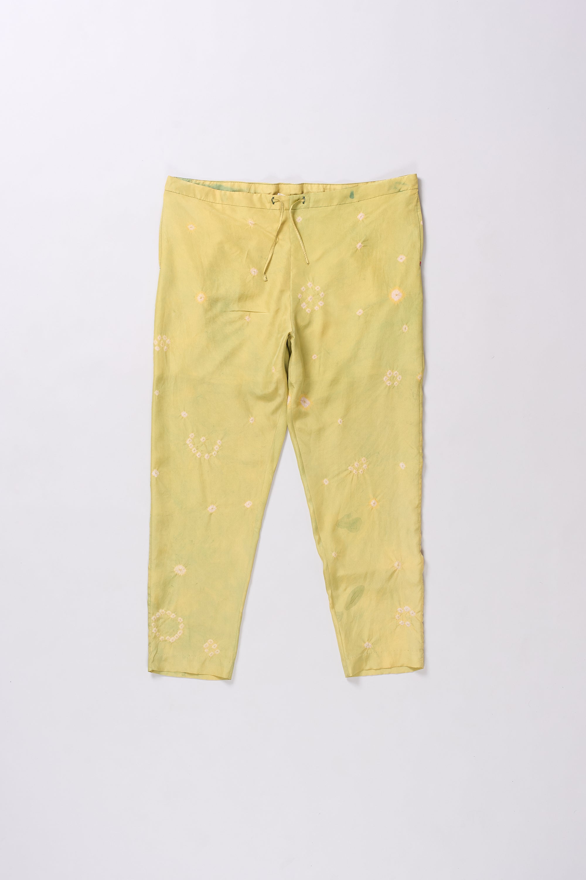 OLIVE GREEN BANDHANI PANTS