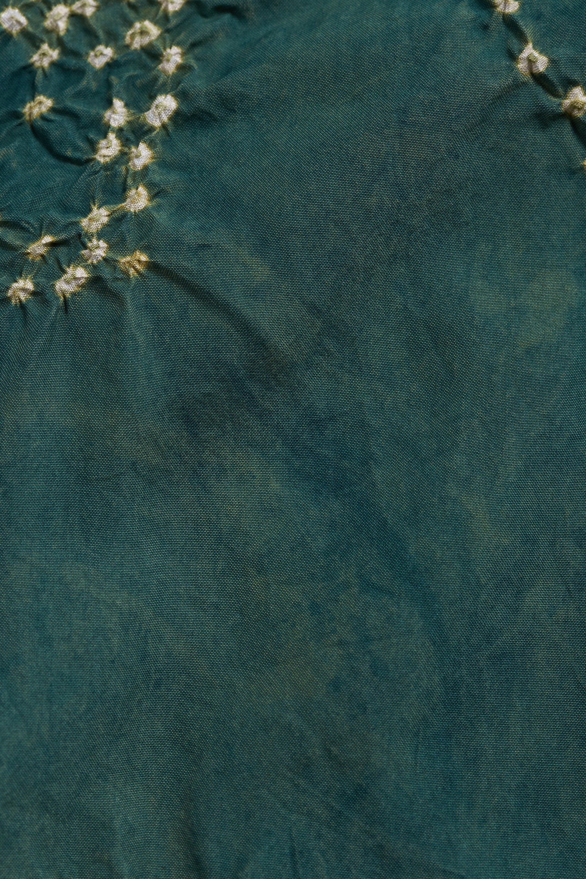 BOTTLE GREEN BANDHANI SILK UNISEX SHIRT