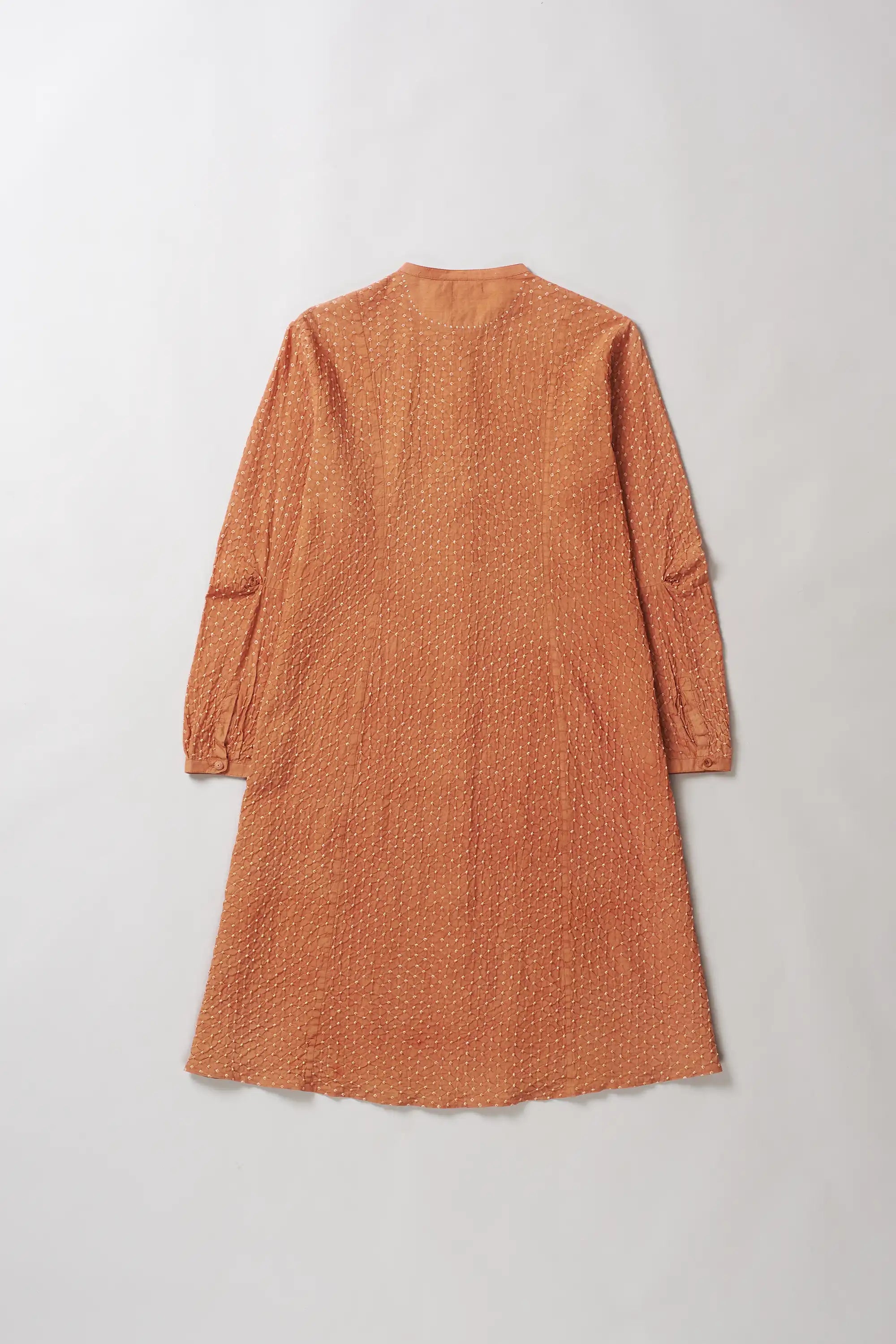 Bandhani Dress in Sunset Orange