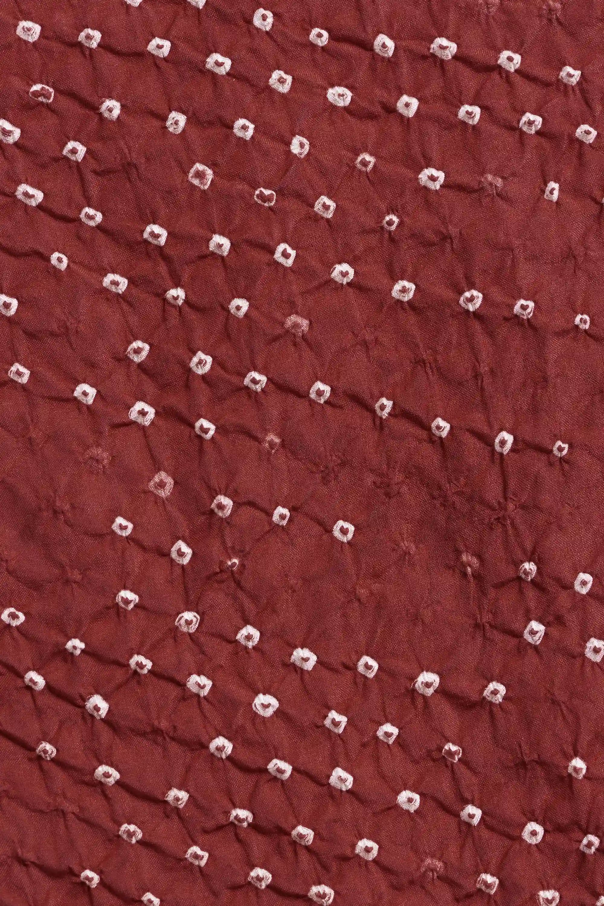 ALL-OVER BANDHANI SHAWL IN RED