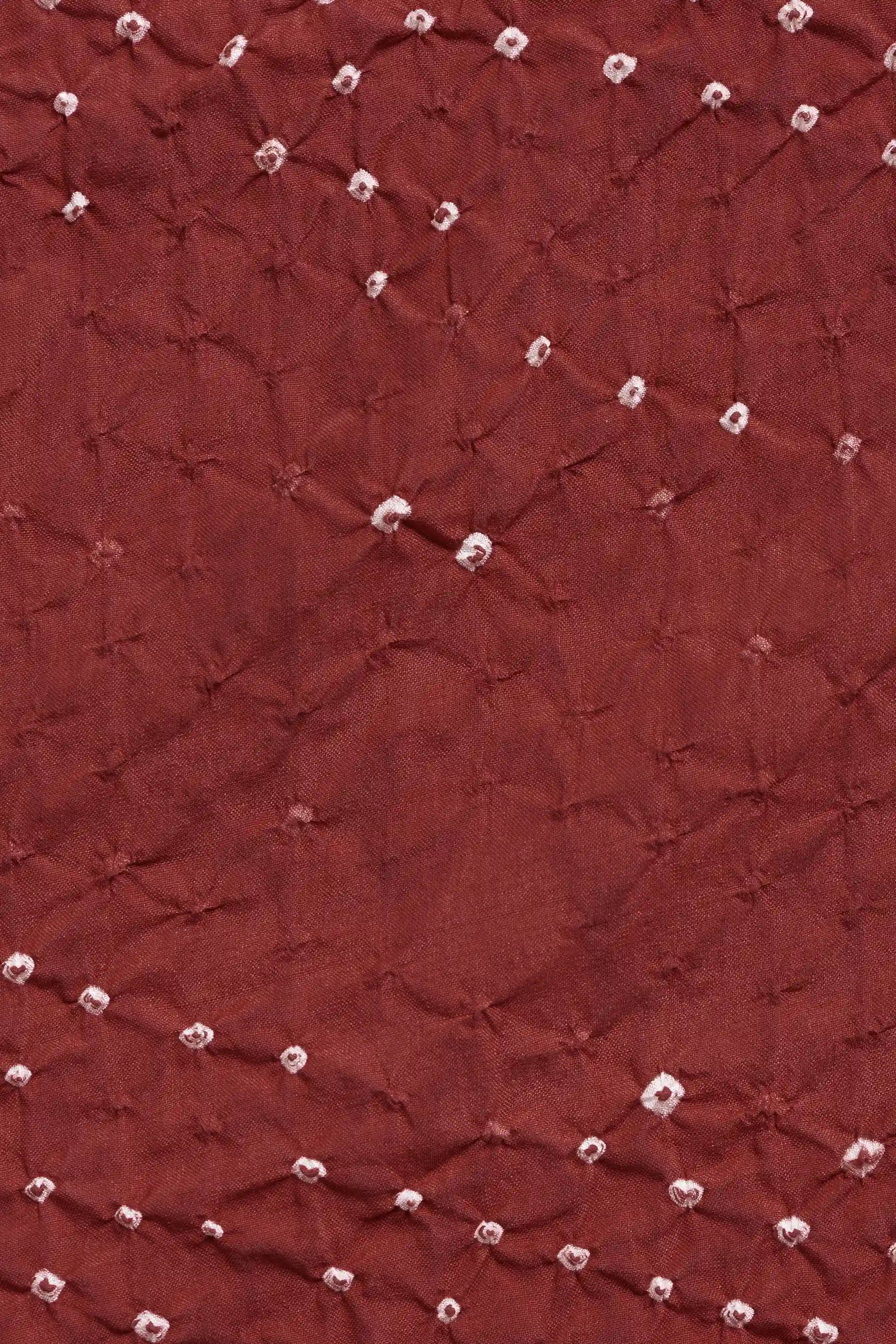 ALL-OVER BANDHANI SHAWL IN RED