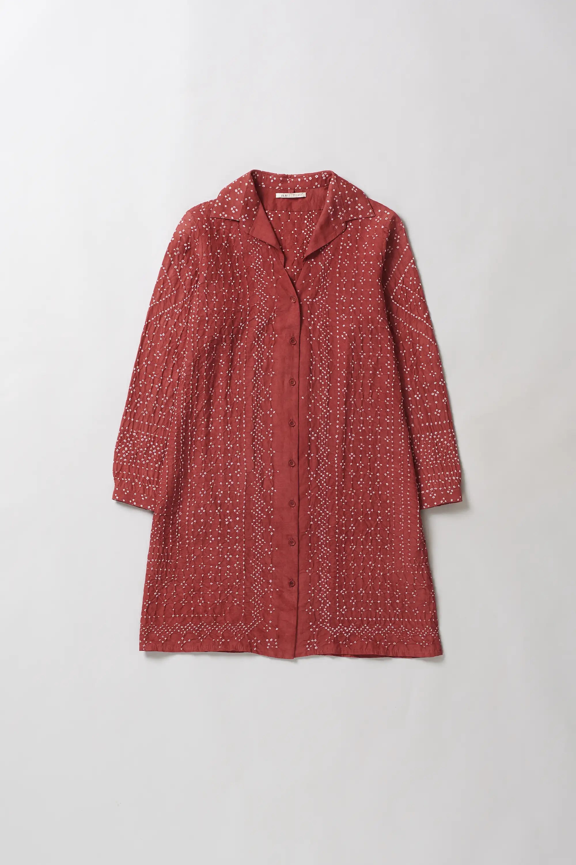 Red Bandhani Dots Dress
